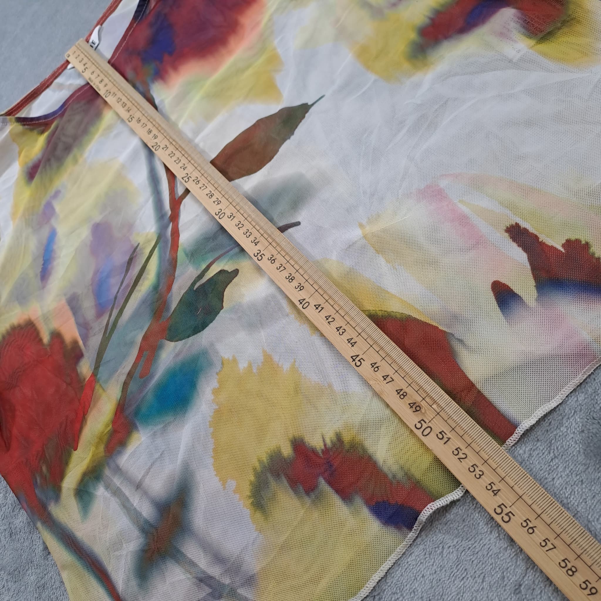 Dazie Floral Mesh Long Sleeve Top Women's Size 18 Multi-Coloured Sheer — photo 4 of 7