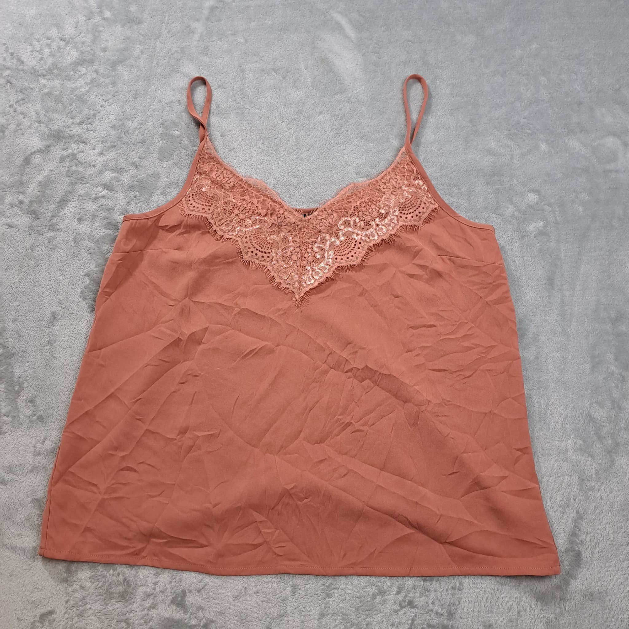 Decjuba Women's Lace Trim Camisole Tank Top Size 10 Dusty Pink Cami — photo 1 of 8
