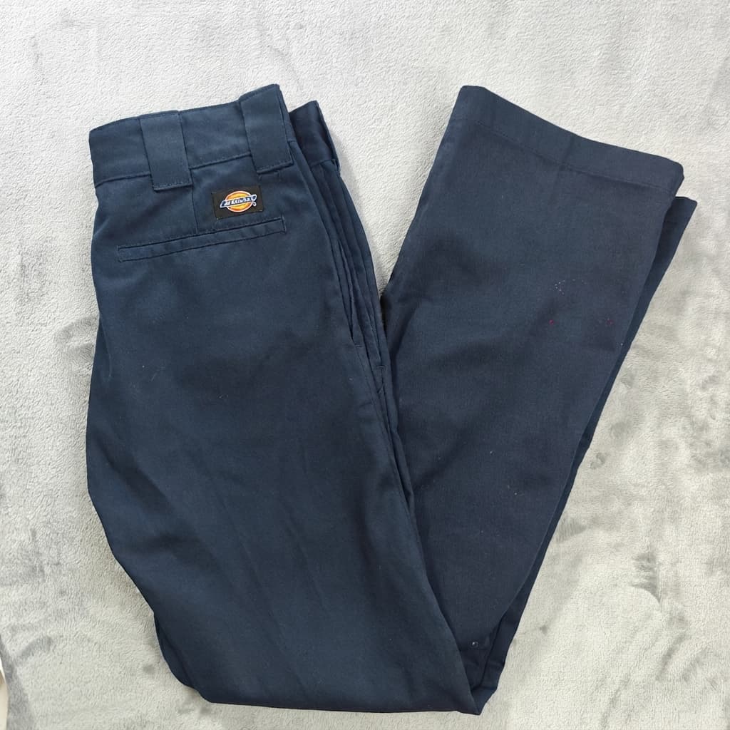 Dickies Slim Straight Work Pants Men's Size 28x32 Navy Blue — photo 1 of 7