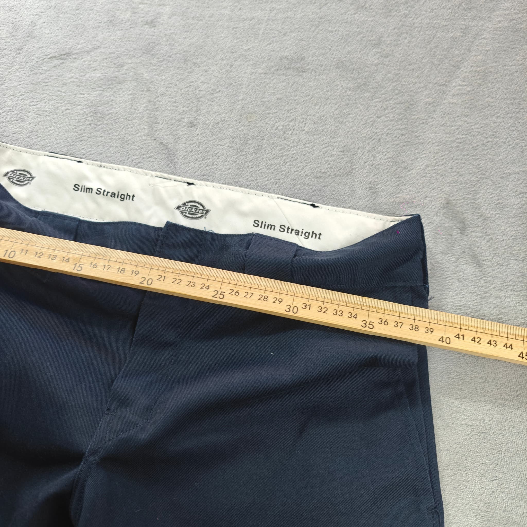 Dickies Slim Straight Work Pants Men's Size 28x32 Navy Blue — photo 2 of 7