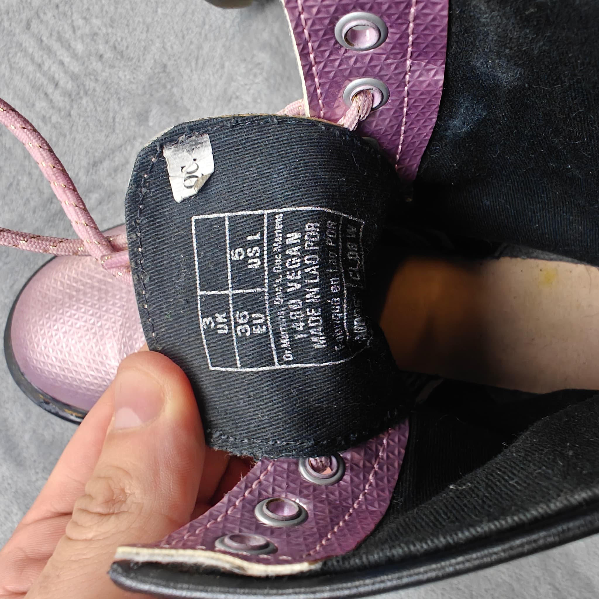 Dr. Martens 1460 Pascal Metallic Geometric Boots Pink Size UK 3 — photo 4 of 8