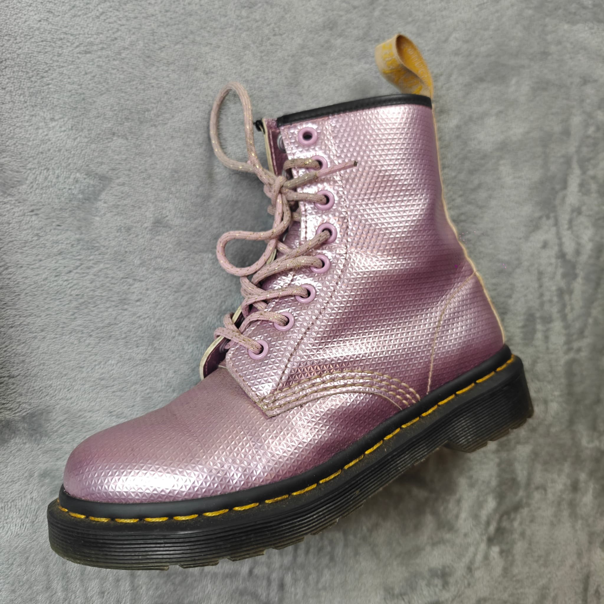 Dr. Martens 1460 Pascal Metallic Geometric Boots Pink Size UK 3 — photo 6 of 8