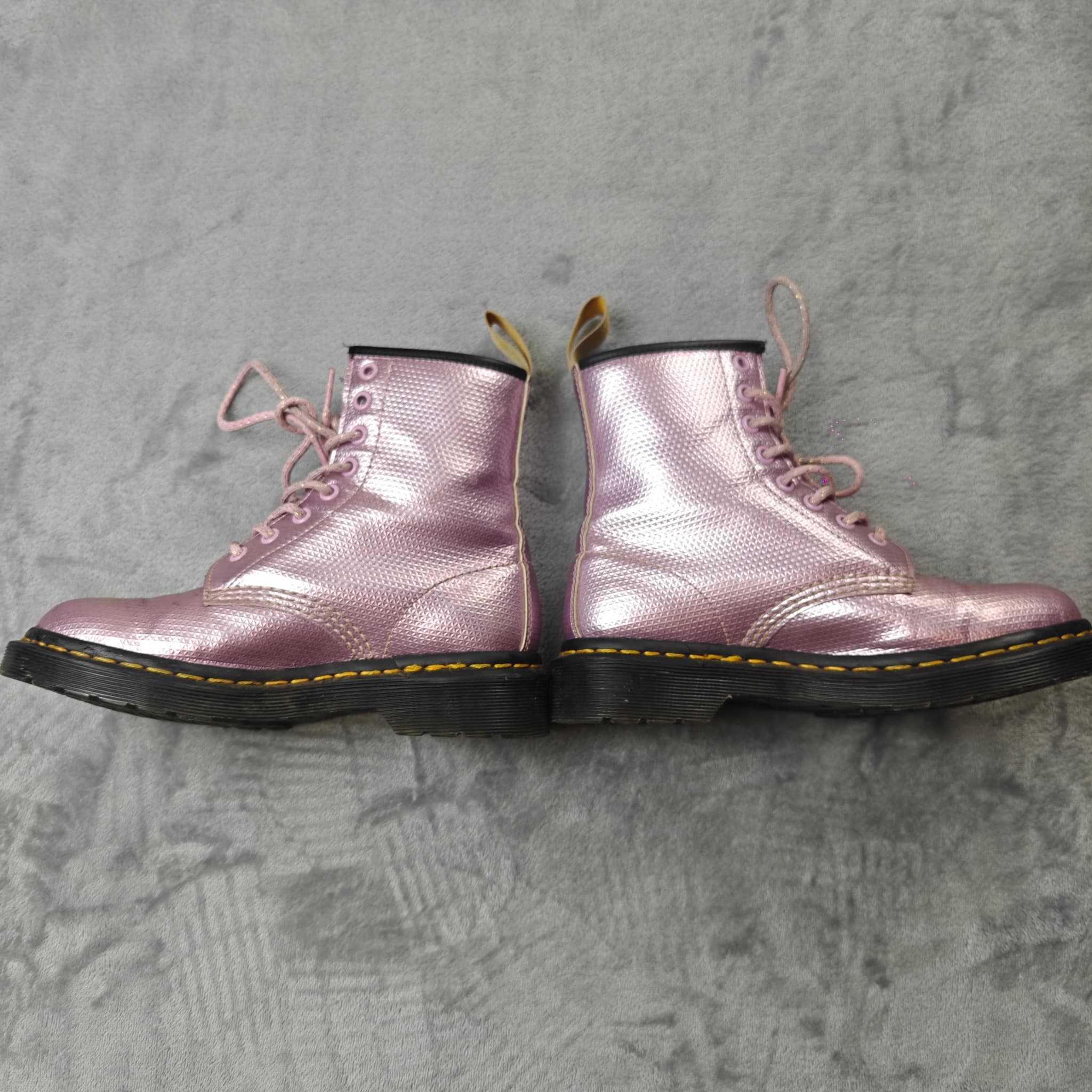 Dr. Martens 1460 Pascal Metallic Geometric Boots Pink Size UK 3 — photo 7 of 8