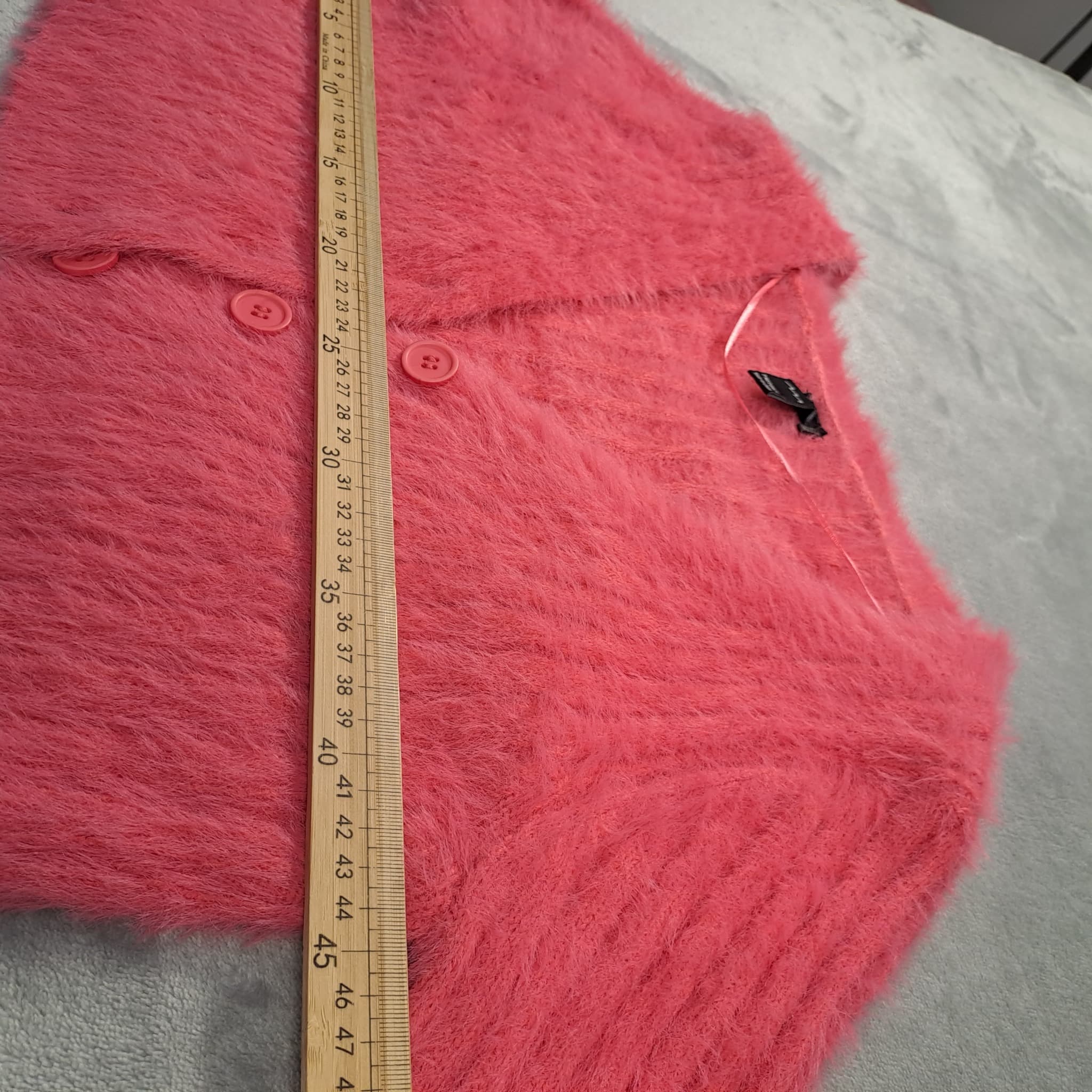Factorie Women's Fuzzy Cropped Cardigan Pink Size XS — photo 3 of 6