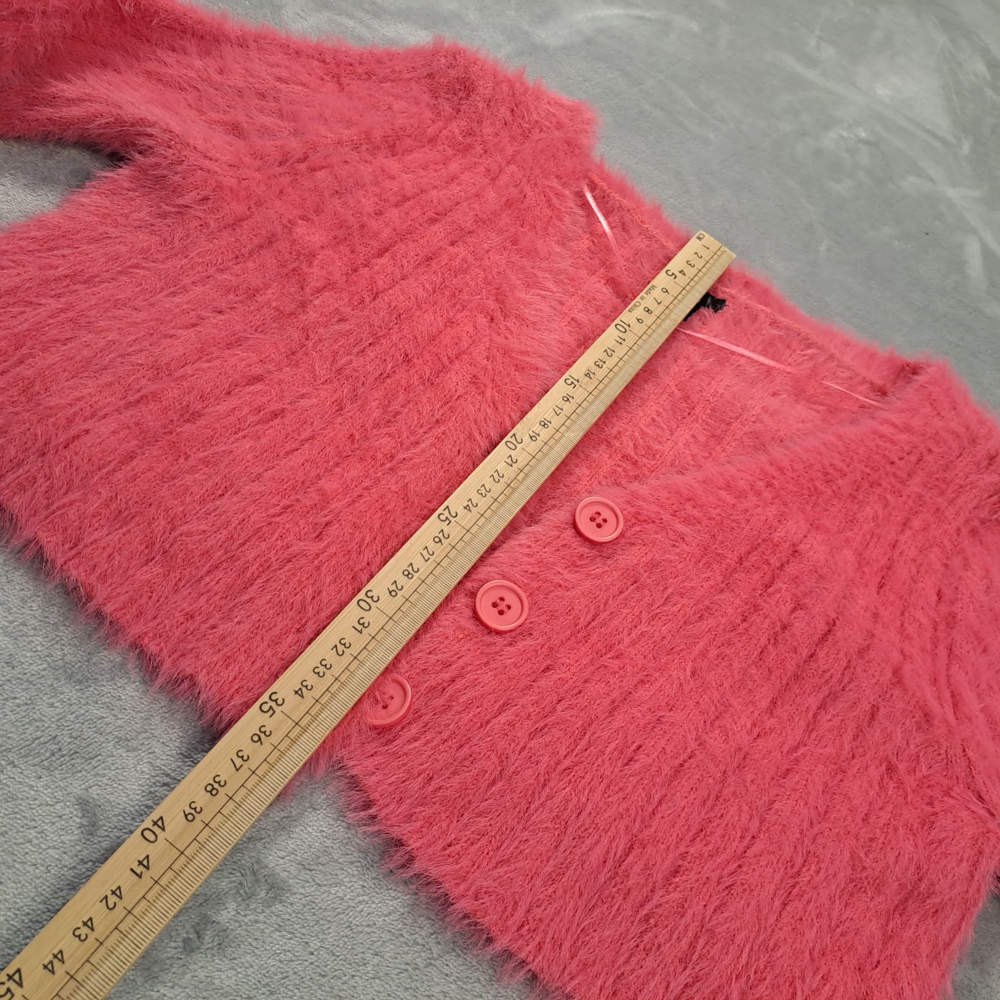 Factorie Women's Fuzzy Cropped Cardigan Pink Size XS — photo 4 of 6