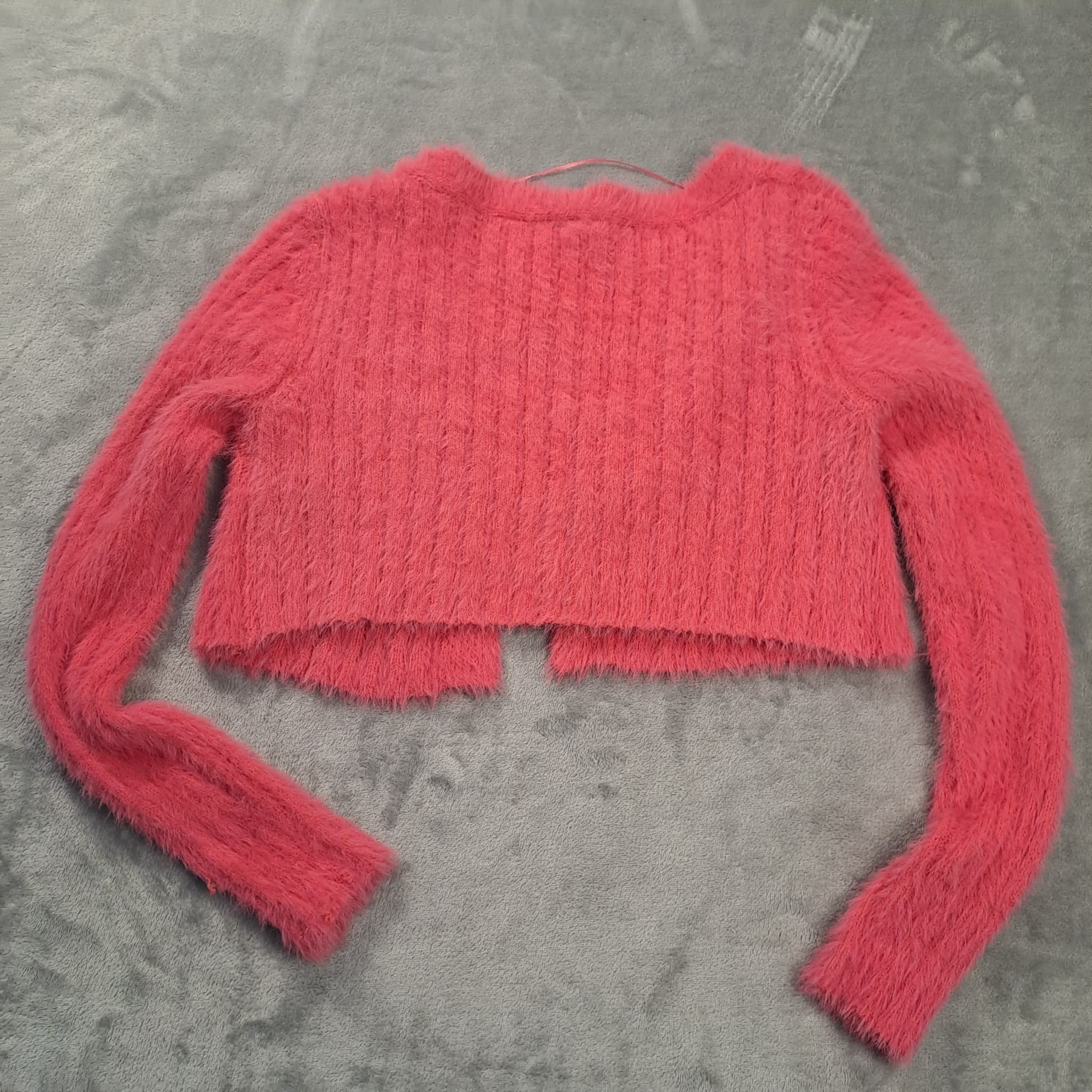 Factorie Women's Fuzzy Cropped Cardigan Pink Size XS — photo 6 of 6