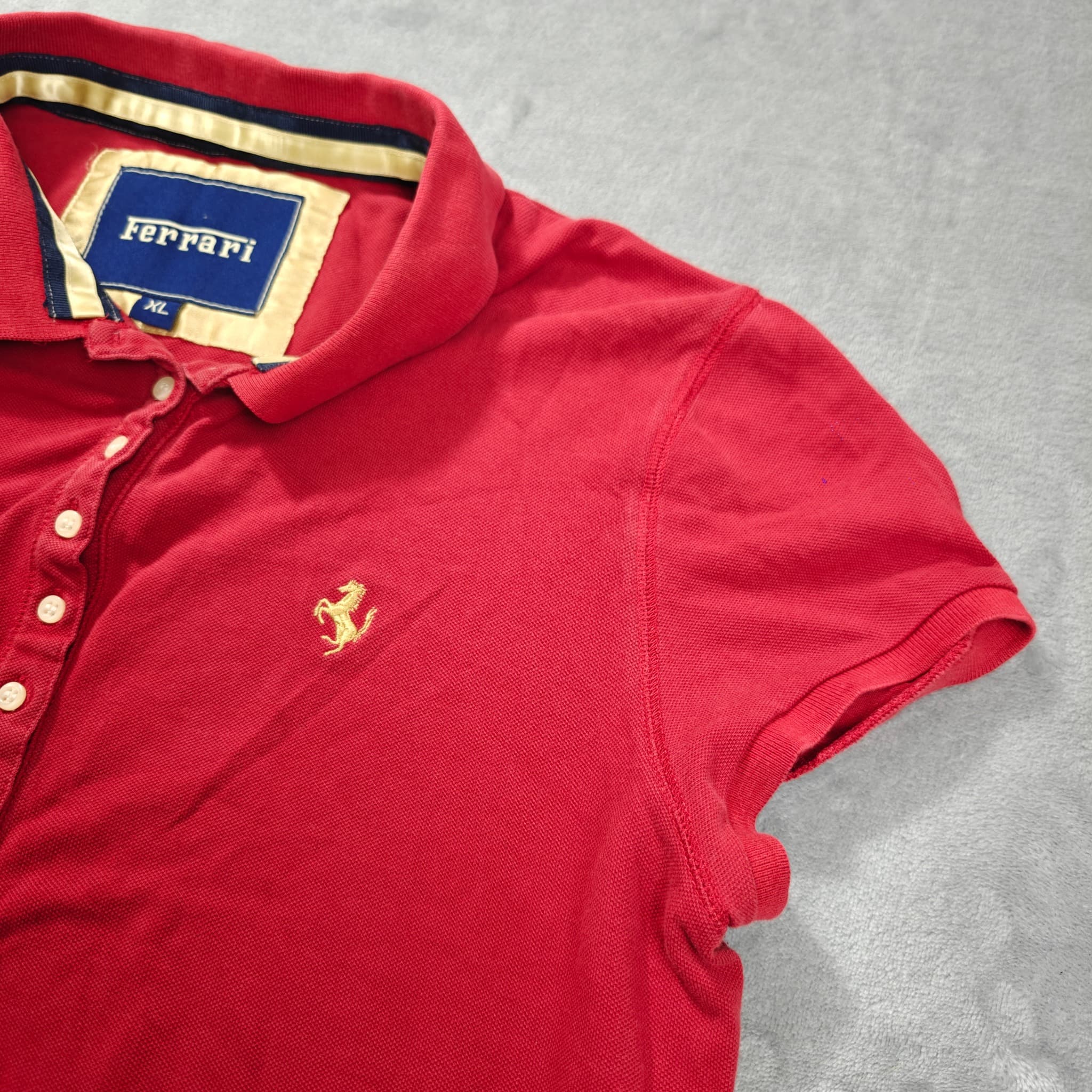 Ferrari Women's Red Polo Shirt Size XL Prancing Horse Logo — photo 3 of 6
