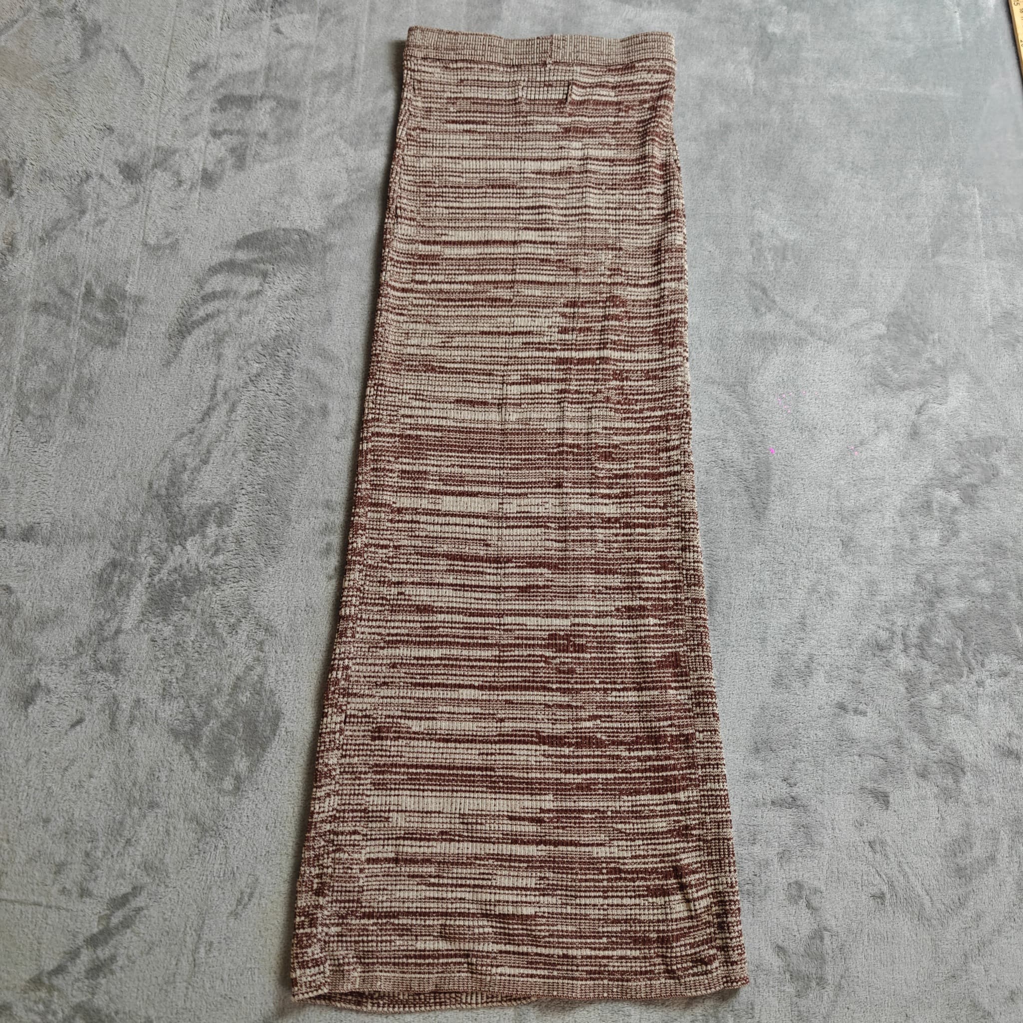 FIRST MŚE Textured Knit Scarf Brown Beige XS — photo 7 of 8