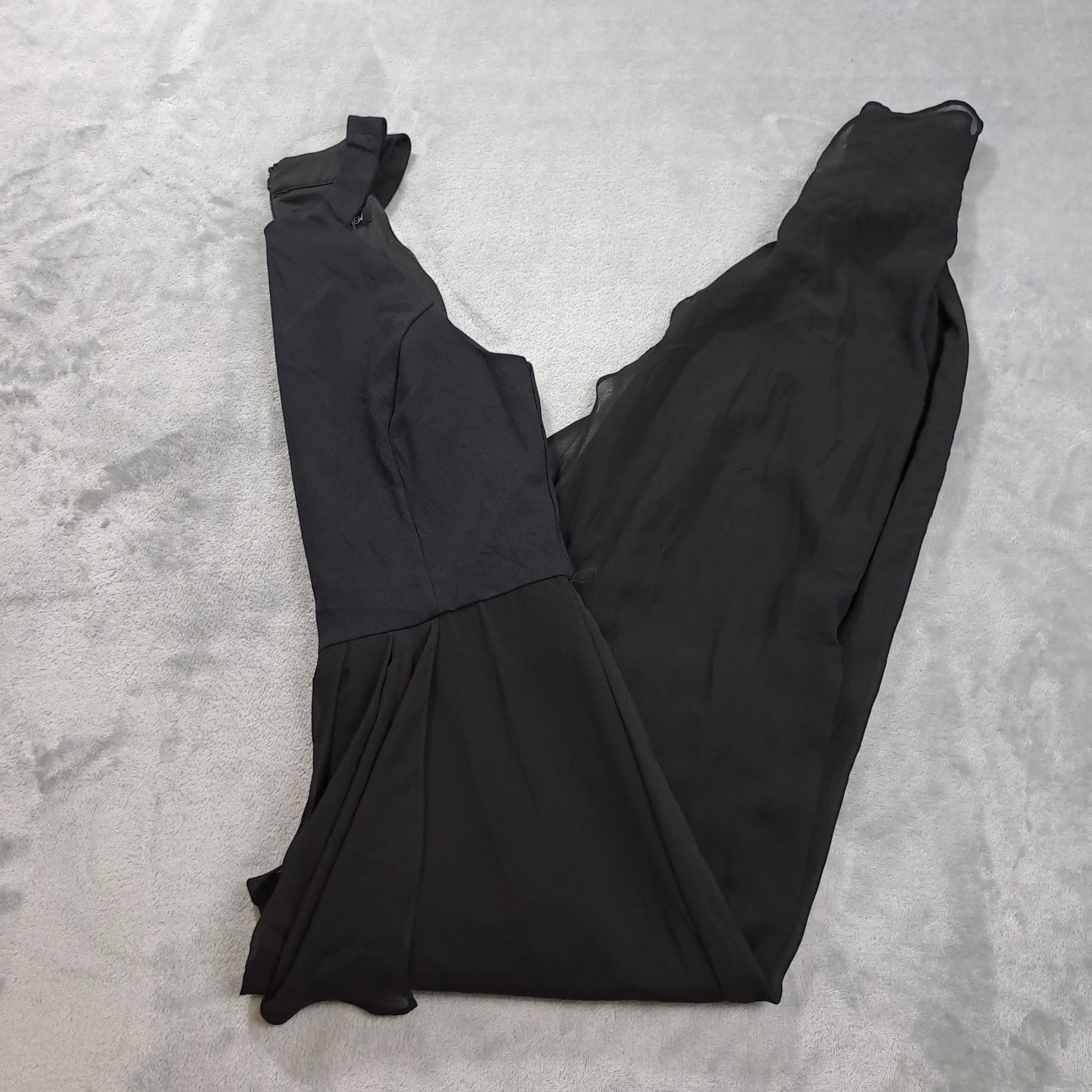 Forever New Black Chiffon Maxi Dress Women's Size 10 Sleeveless Evening Gown — photo 1 of 12