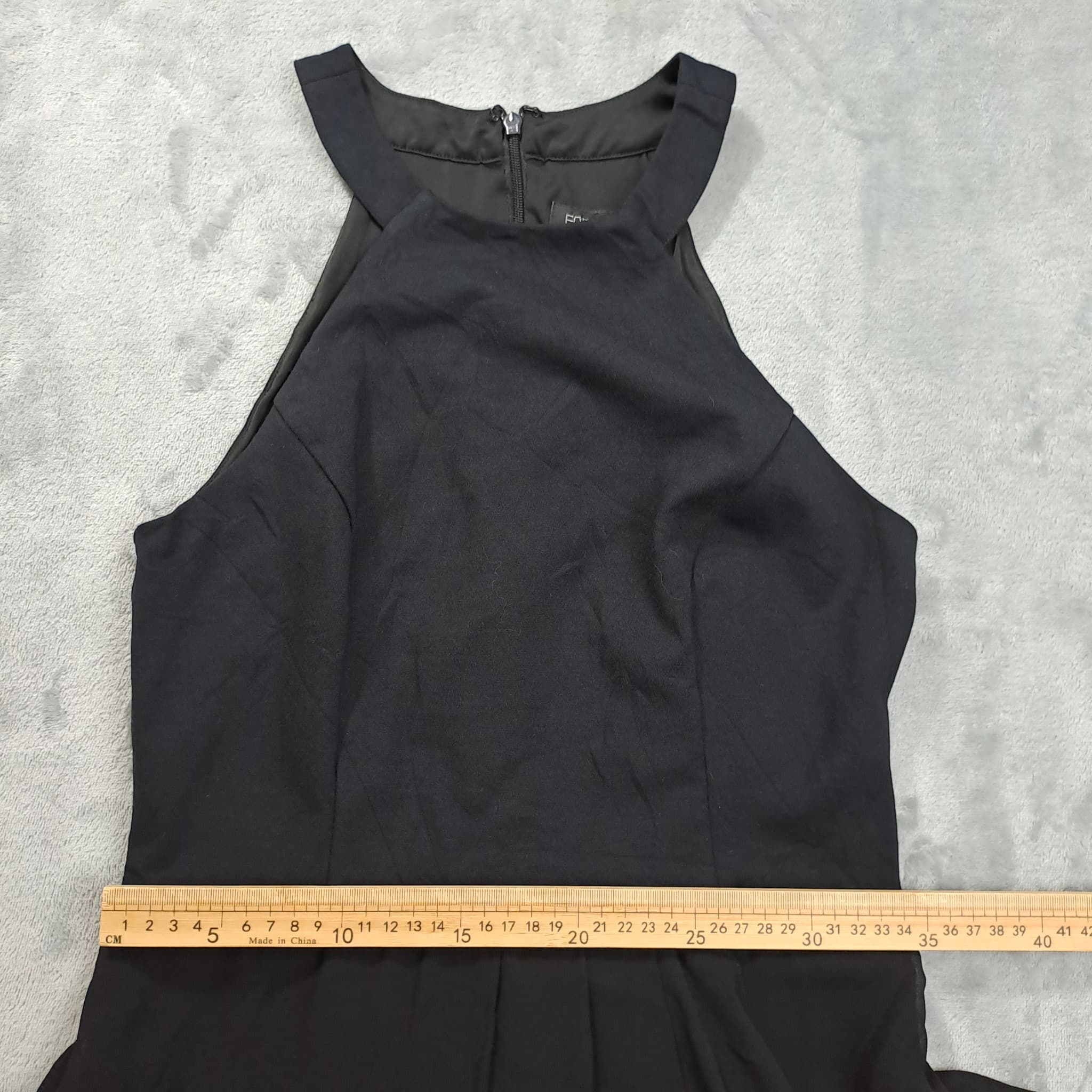Forever New Black Chiffon Maxi Dress Women's Size 10 Sleeveless Evening Gown — photo 4 of 12