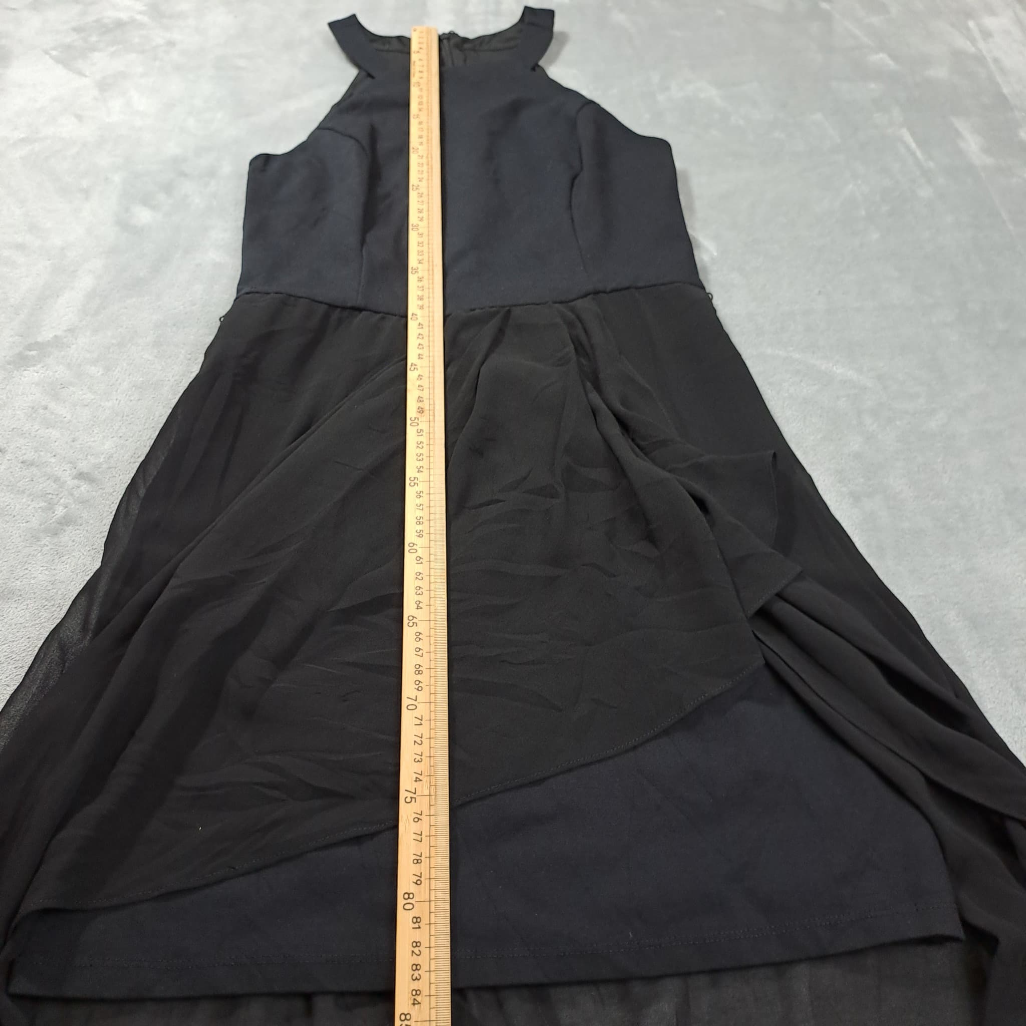 Forever New Black Chiffon Maxi Dress Women's Size 10 Sleeveless Evening Gown — photo 6 of 12