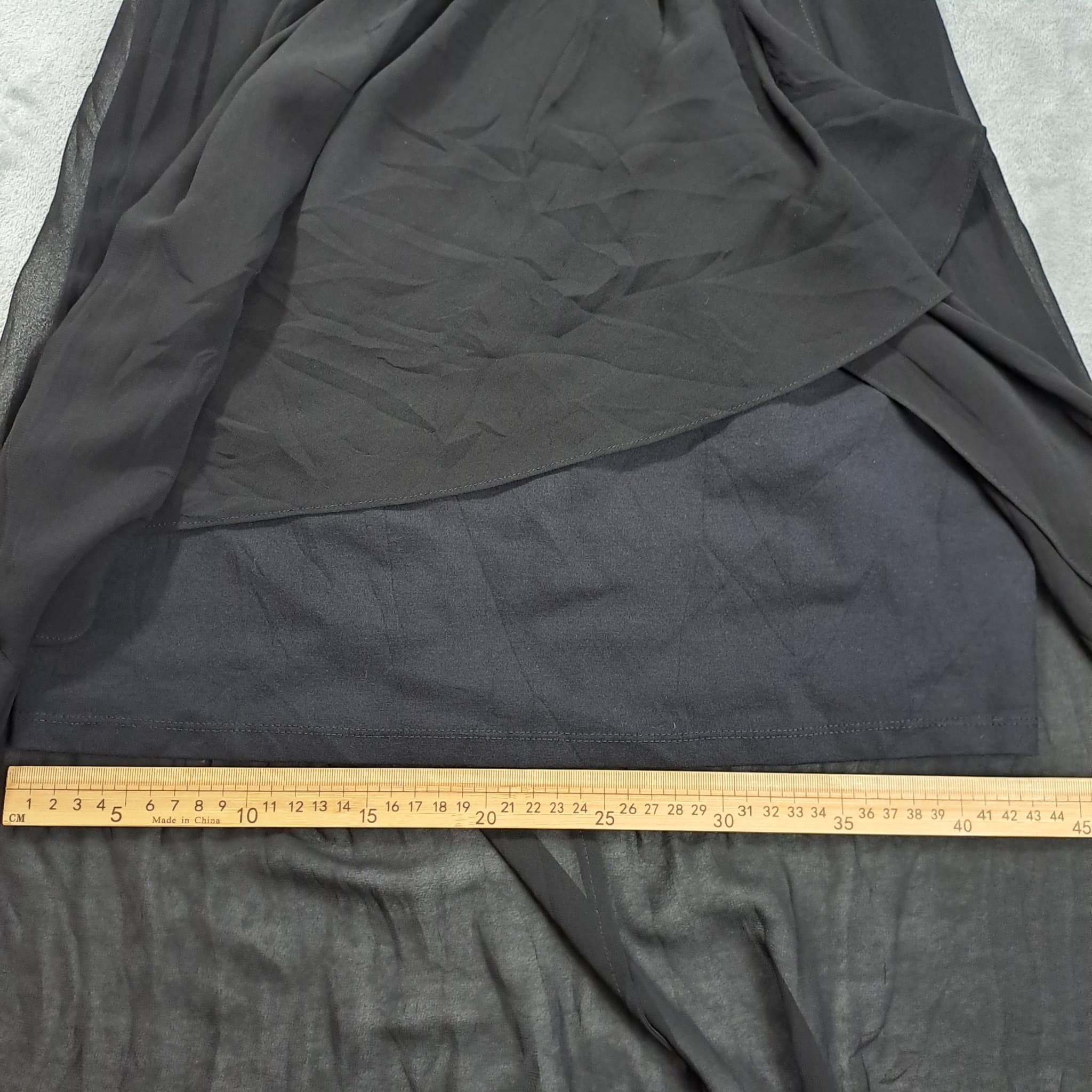 Forever New Black Chiffon Maxi Dress Women's Size 10 Sleeveless Evening Gown — photo 9 of 12