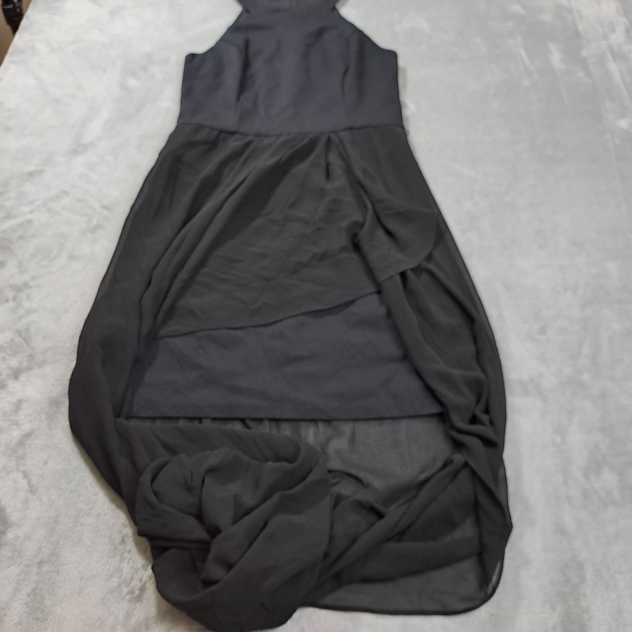Forever New Black Chiffon Maxi Dress Women's Size 10 Sleeveless Evening Gown — photo 10 of 12
