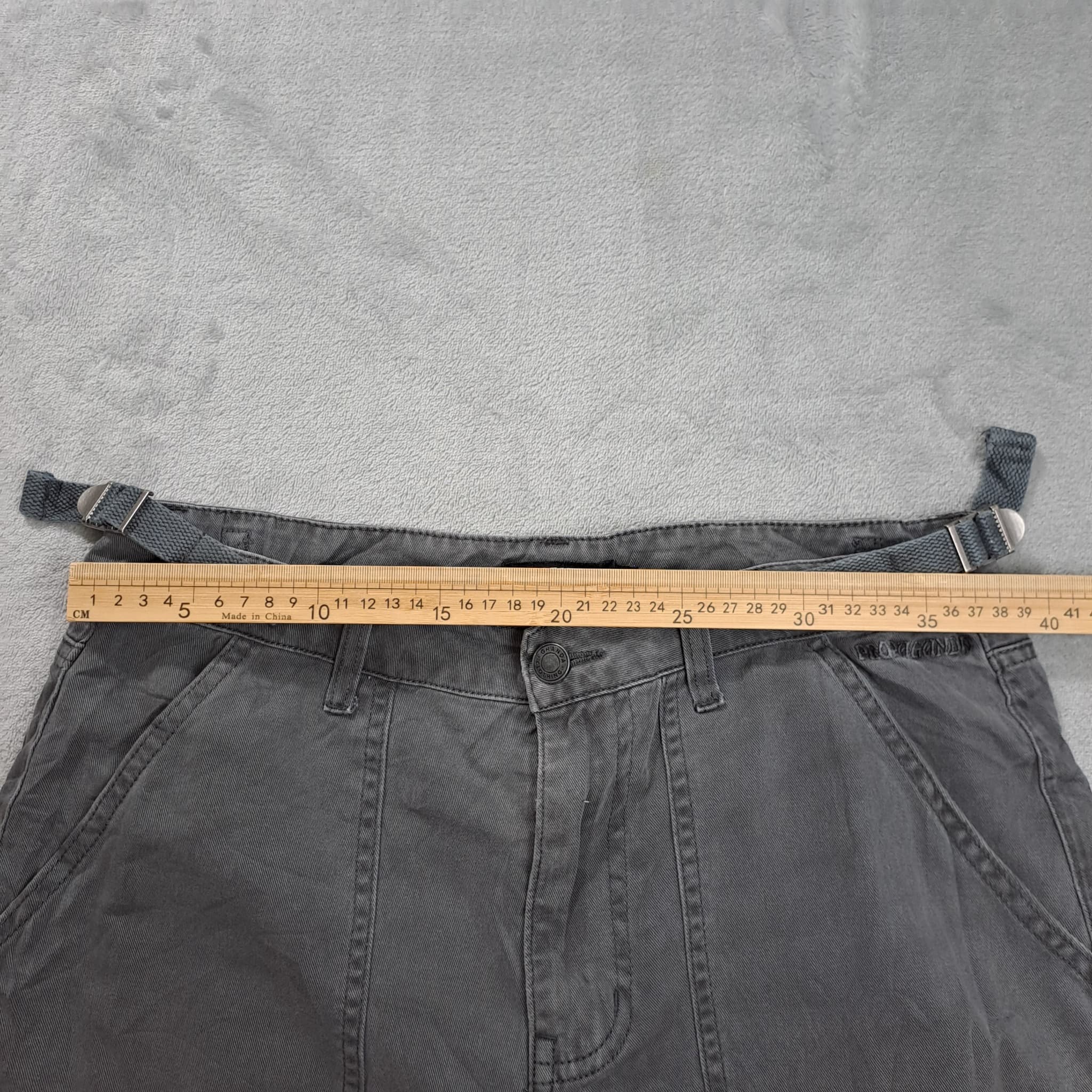 Ghanda Propaganda Cotton Twill Trousers Grey Size S — photo 5 of 8