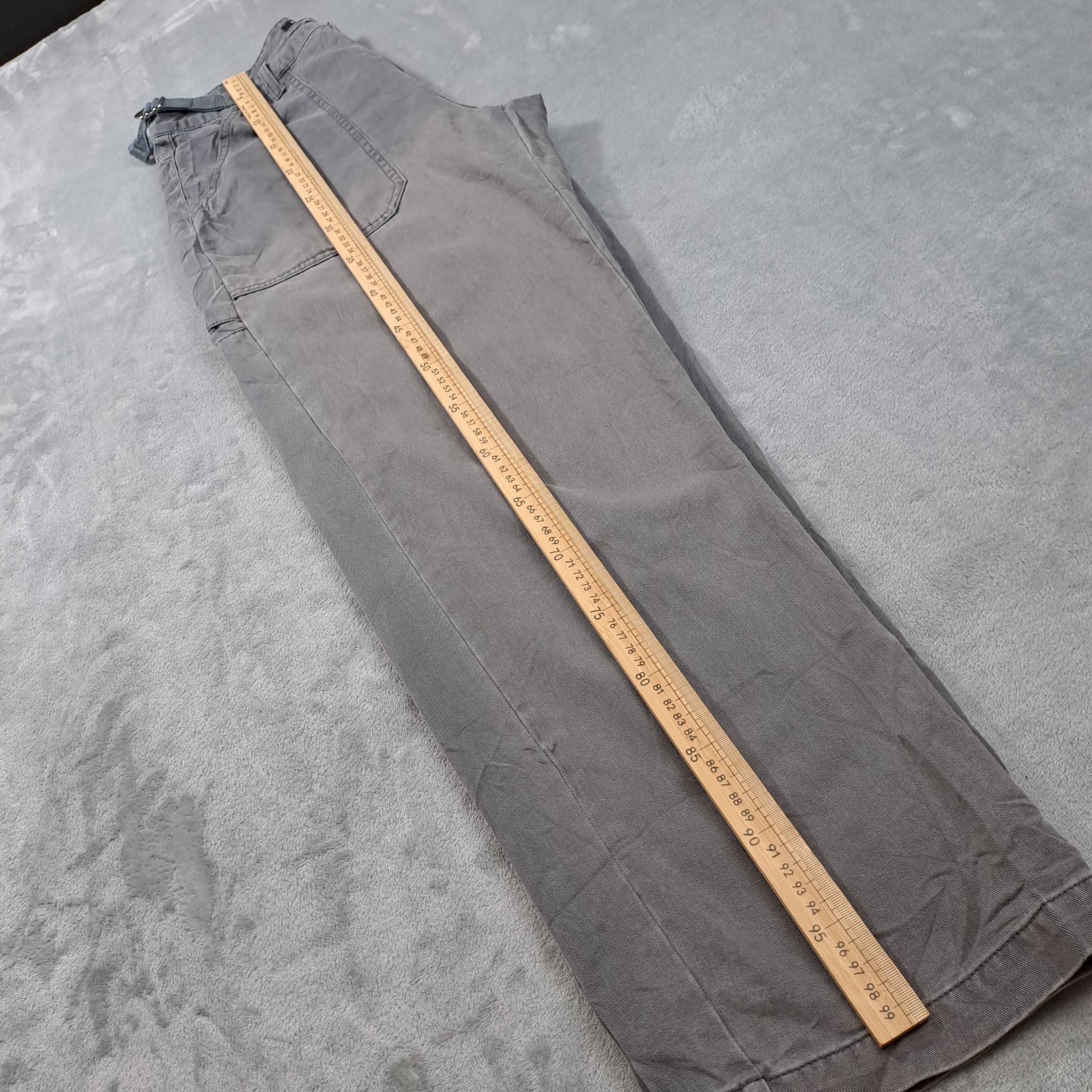 Ghanda Propaganda Cotton Twill Trousers Grey Size S — photo 7 of 8