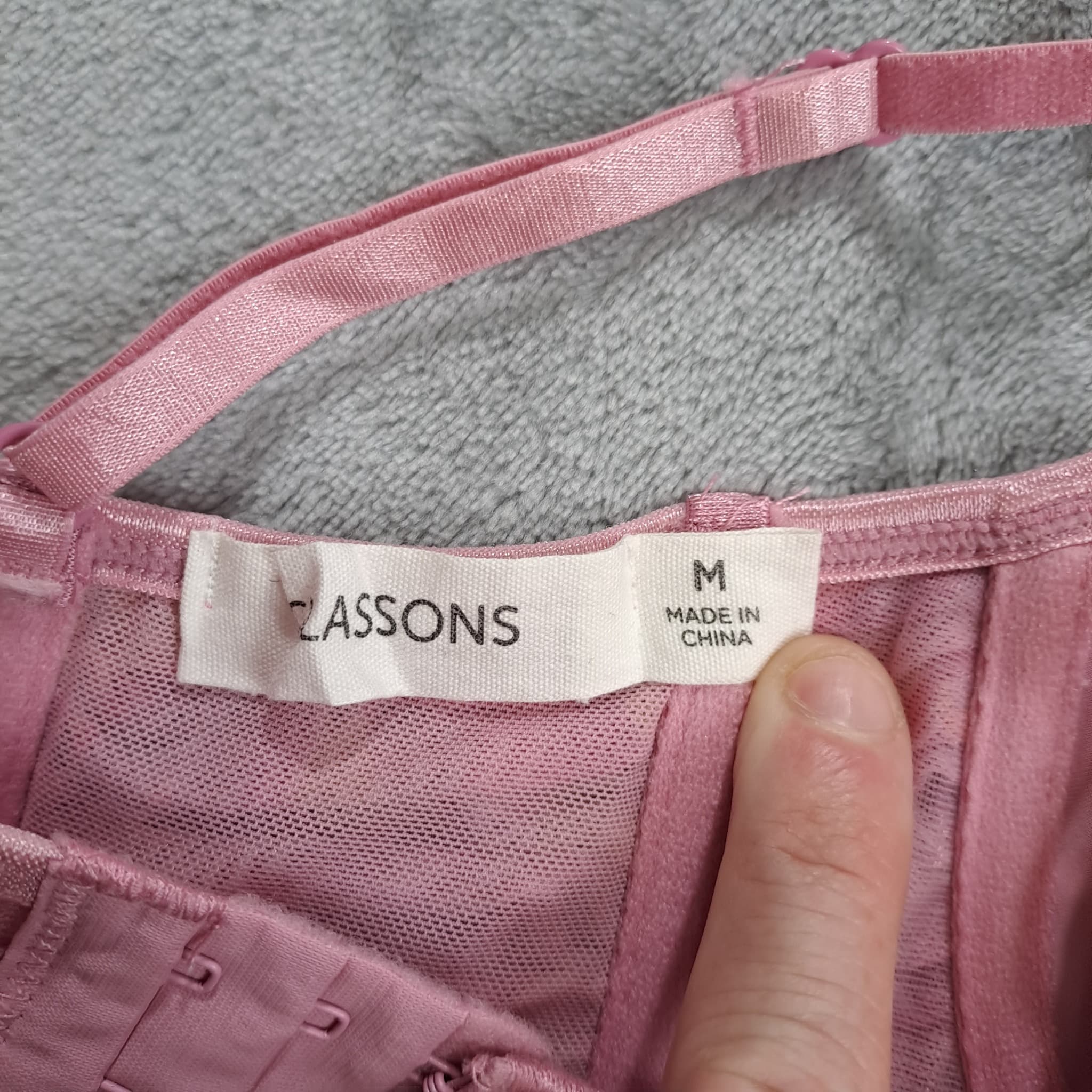 Glassons Pink Swirl Print Mesh Corset Top Women's Size M — photo 4 of 7