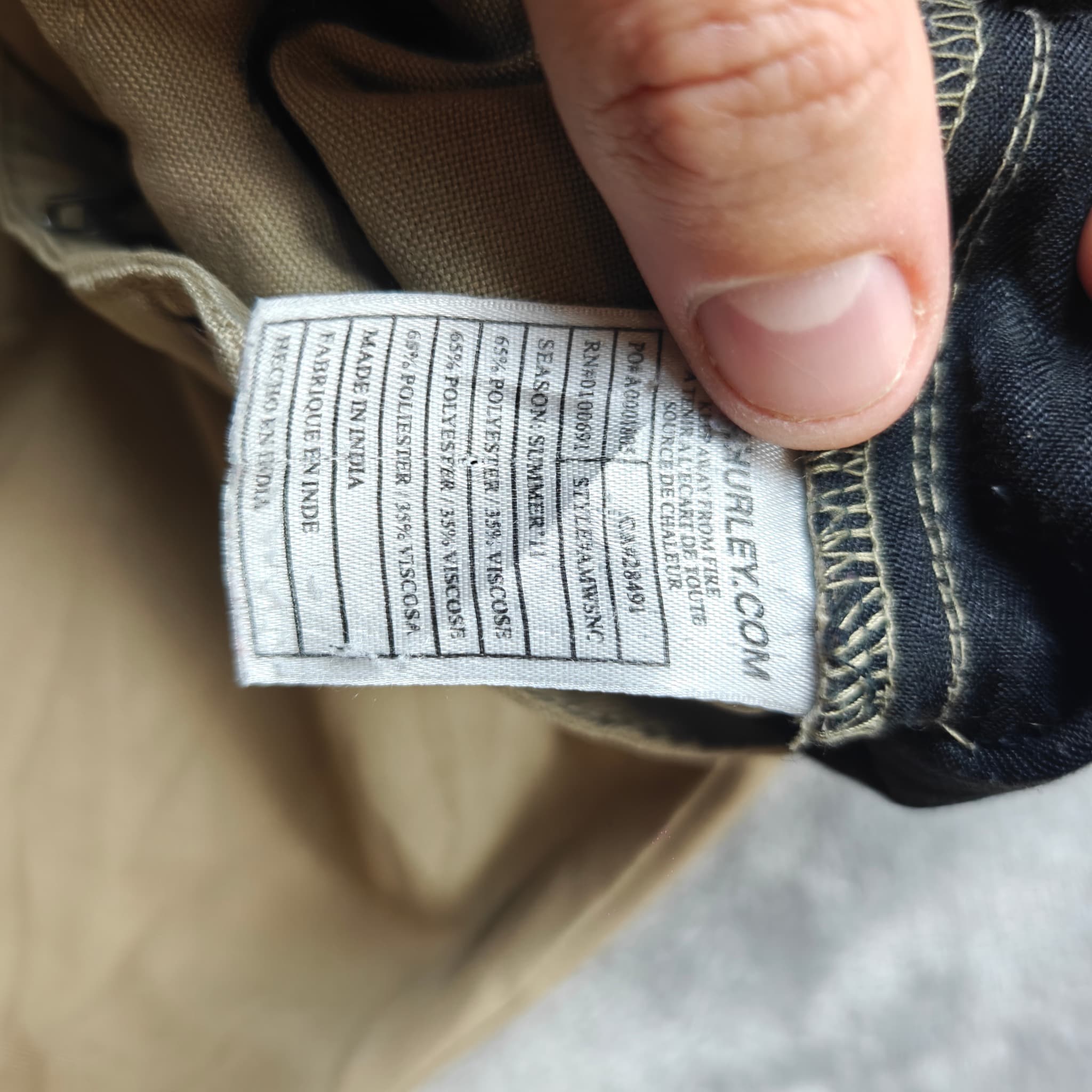 Hurley Men's Khaki Chino Walkshorts - Size 36 — photo 5 of 7