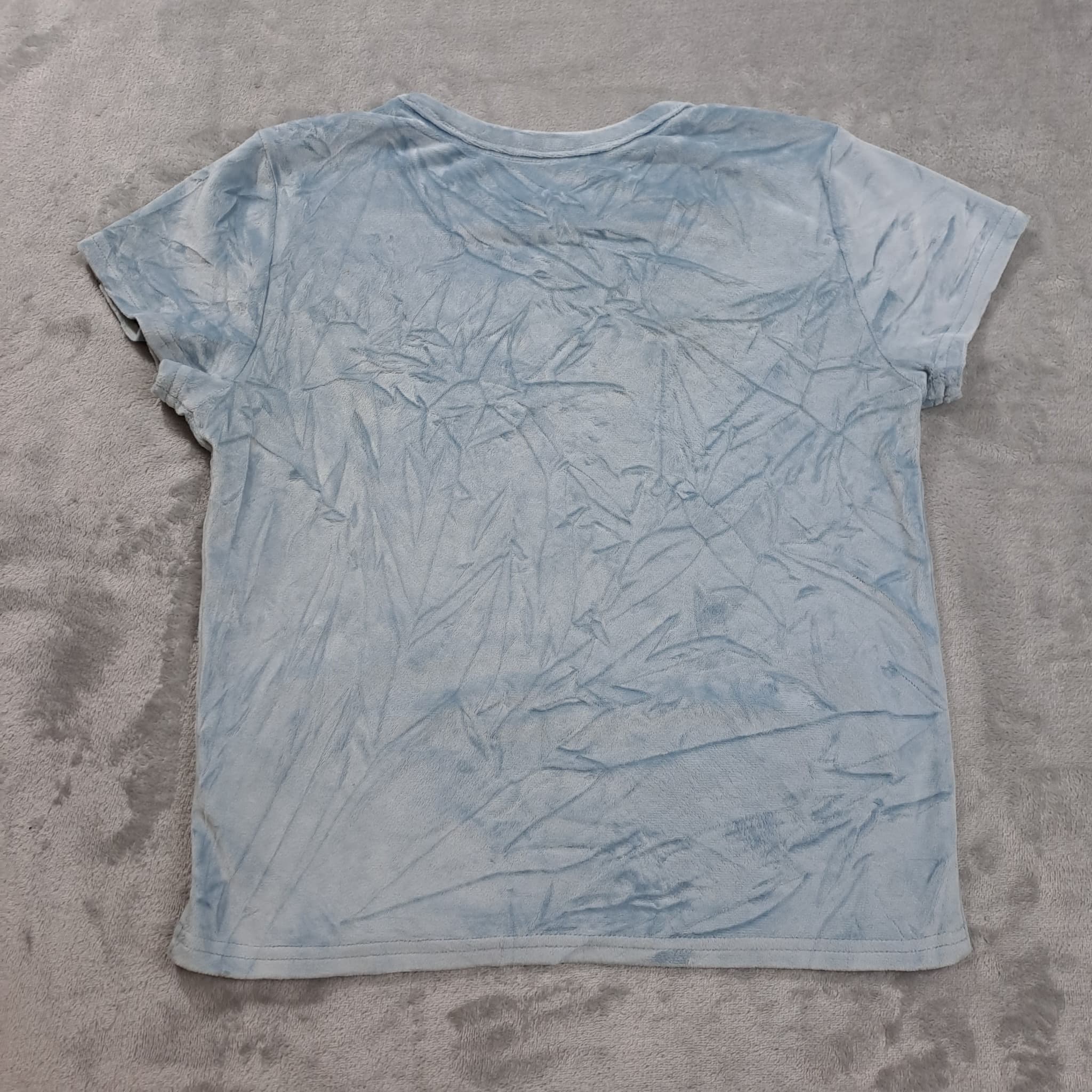 Juicy Couture Velour Rhinestone Logo T-Shirt Blue Women's Size S — photo 3 of 5