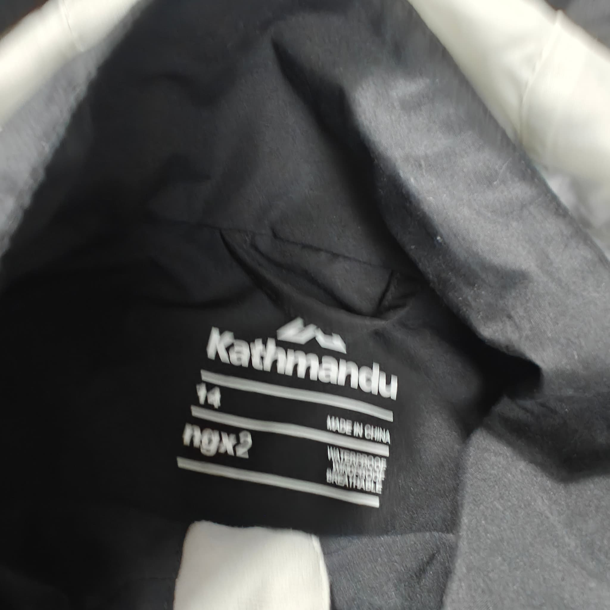 Kathmandu ngx2 Waterproof Rain Jacket Women's Size 14 Black Hooded — photo 3 of 7