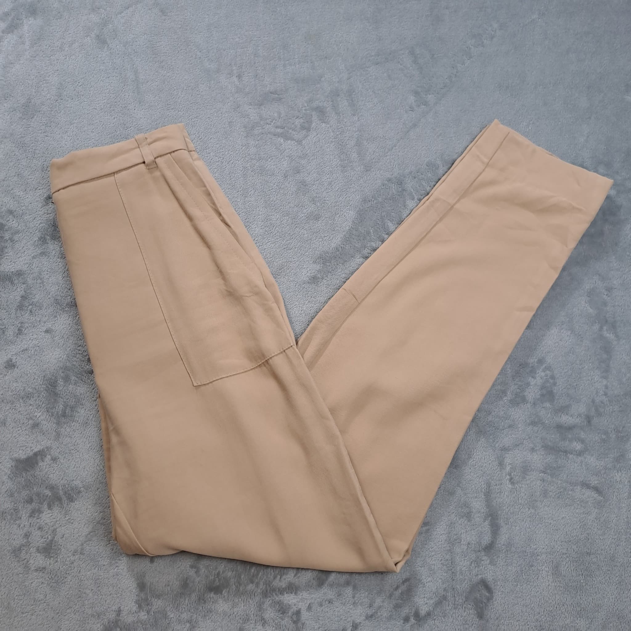 KOOKAÏ Women's Beige High-Waisted Trousers Size 34 Front Pockets — photo 1 of 9