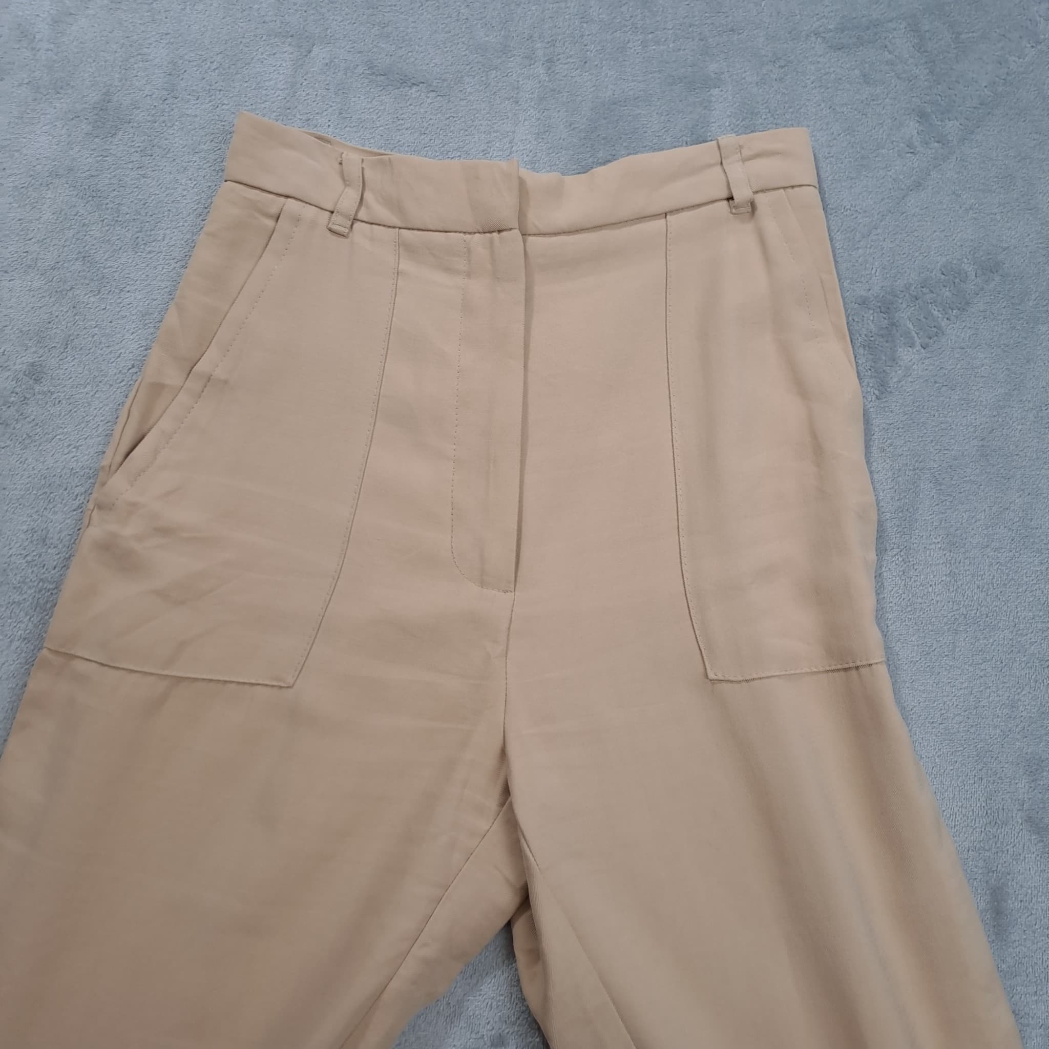 KOOKAÏ Women's Beige High-Waisted Trousers Size 34 Front Pockets — photo 5 of 9