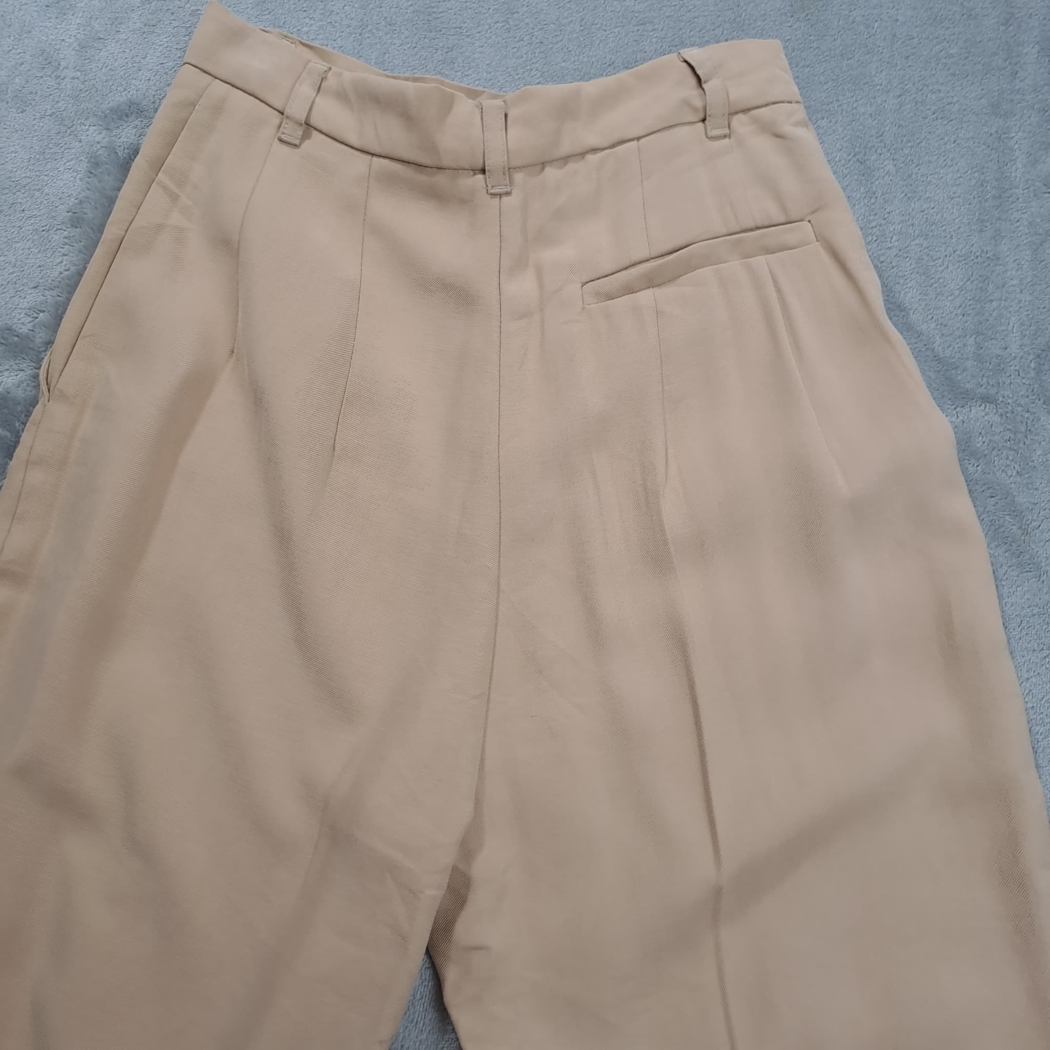 KOOKAÏ Women's Beige High-Waisted Trousers Size 34 Front Pockets — photo 7 of 9