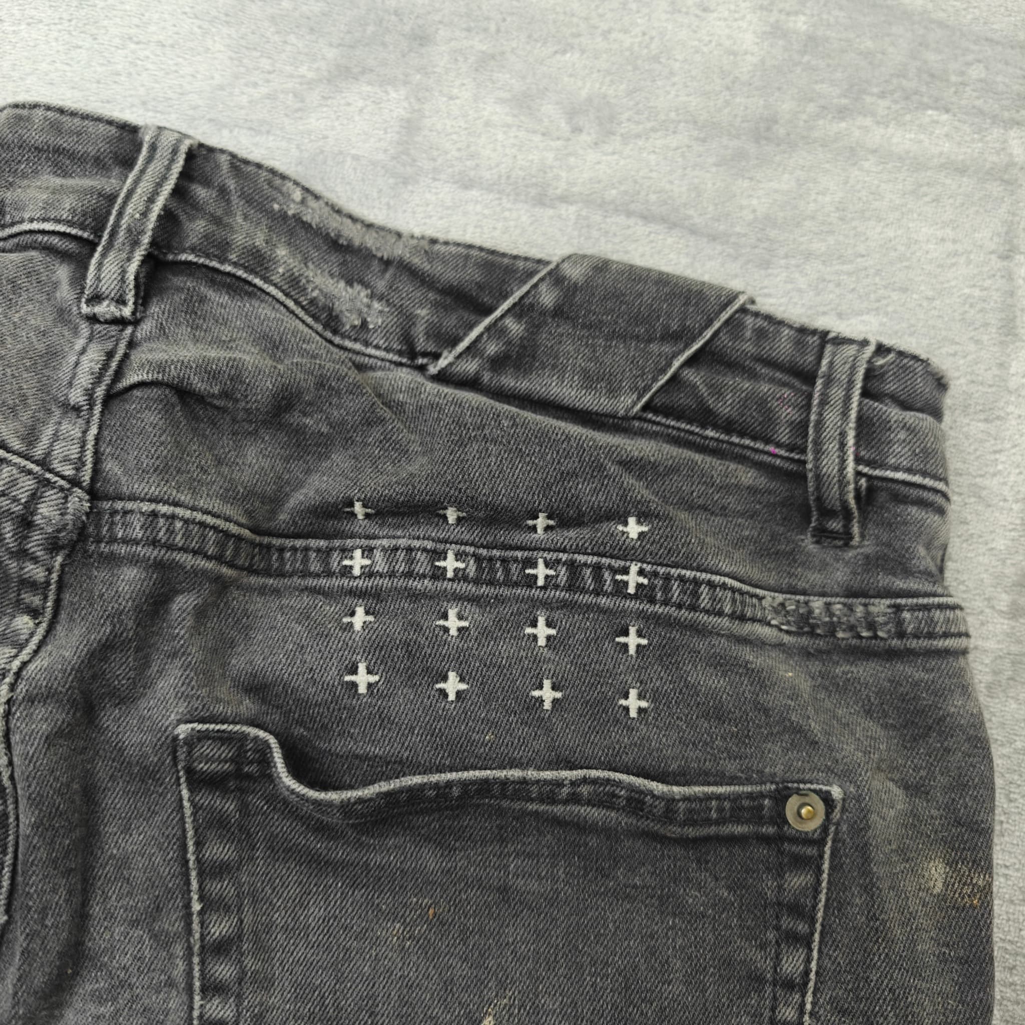 Ksubi Distressed Black Denim Cut-Off Shorts - Men's Size 34 — photo 6 of 8