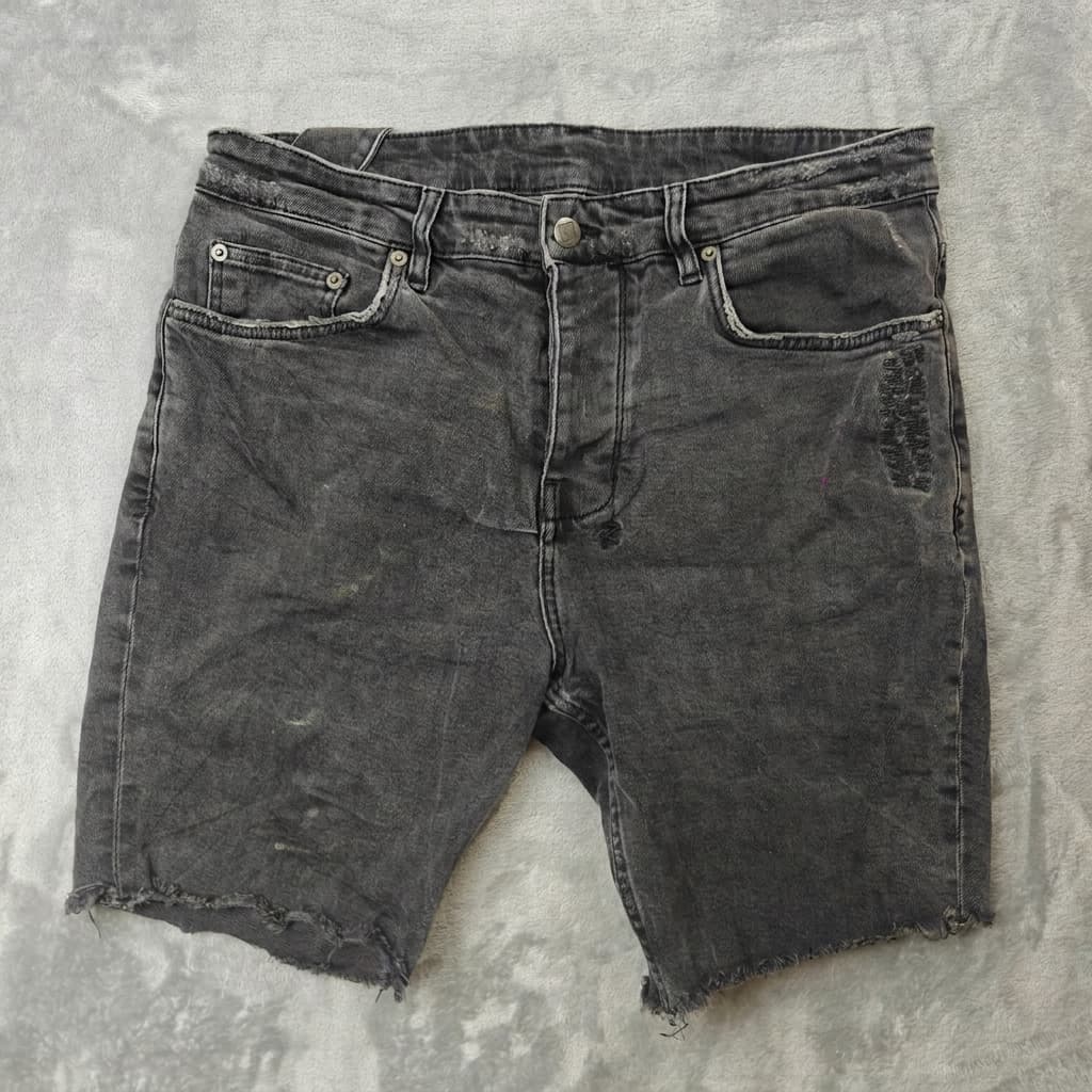 Ksubi Distressed Black Denim Cut-Off Shorts - Men's Size 34 — photo 1 of 8