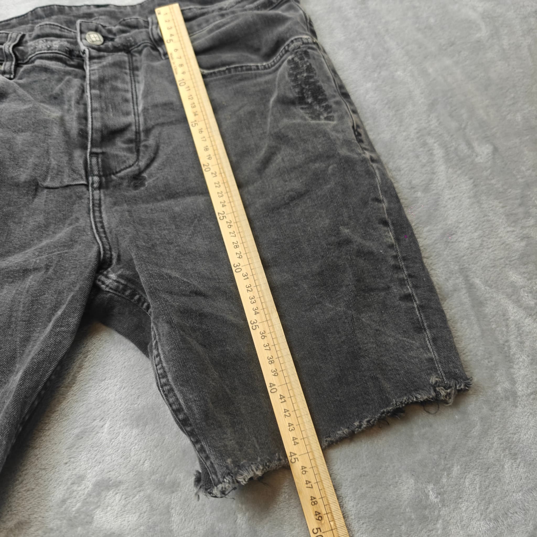 Ksubi Distressed Black Denim Cut-Off Shorts - Men's Size 34 — photo 2 of 8