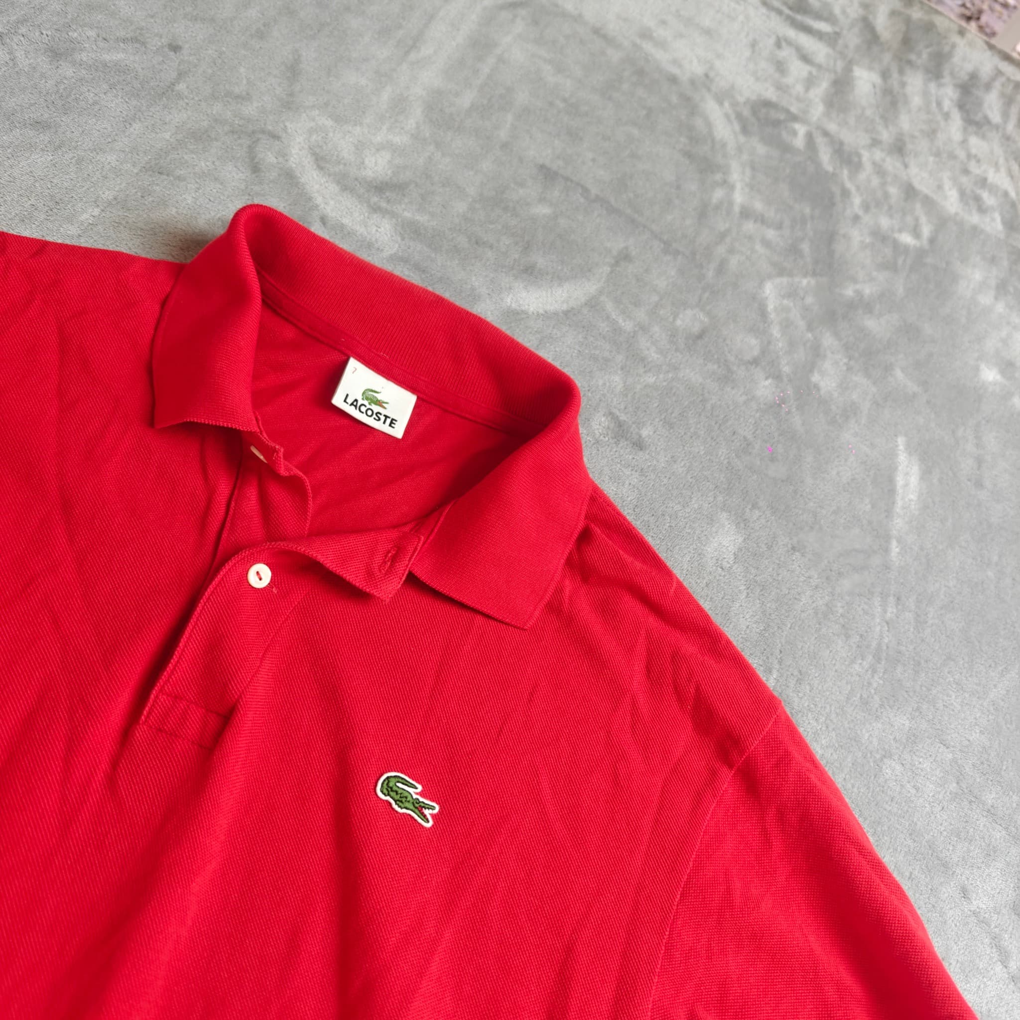 Lacoste Classic Fit L.12.12 Polo Shirt Men's Size 7 Red Cotton — photo 2 of 6