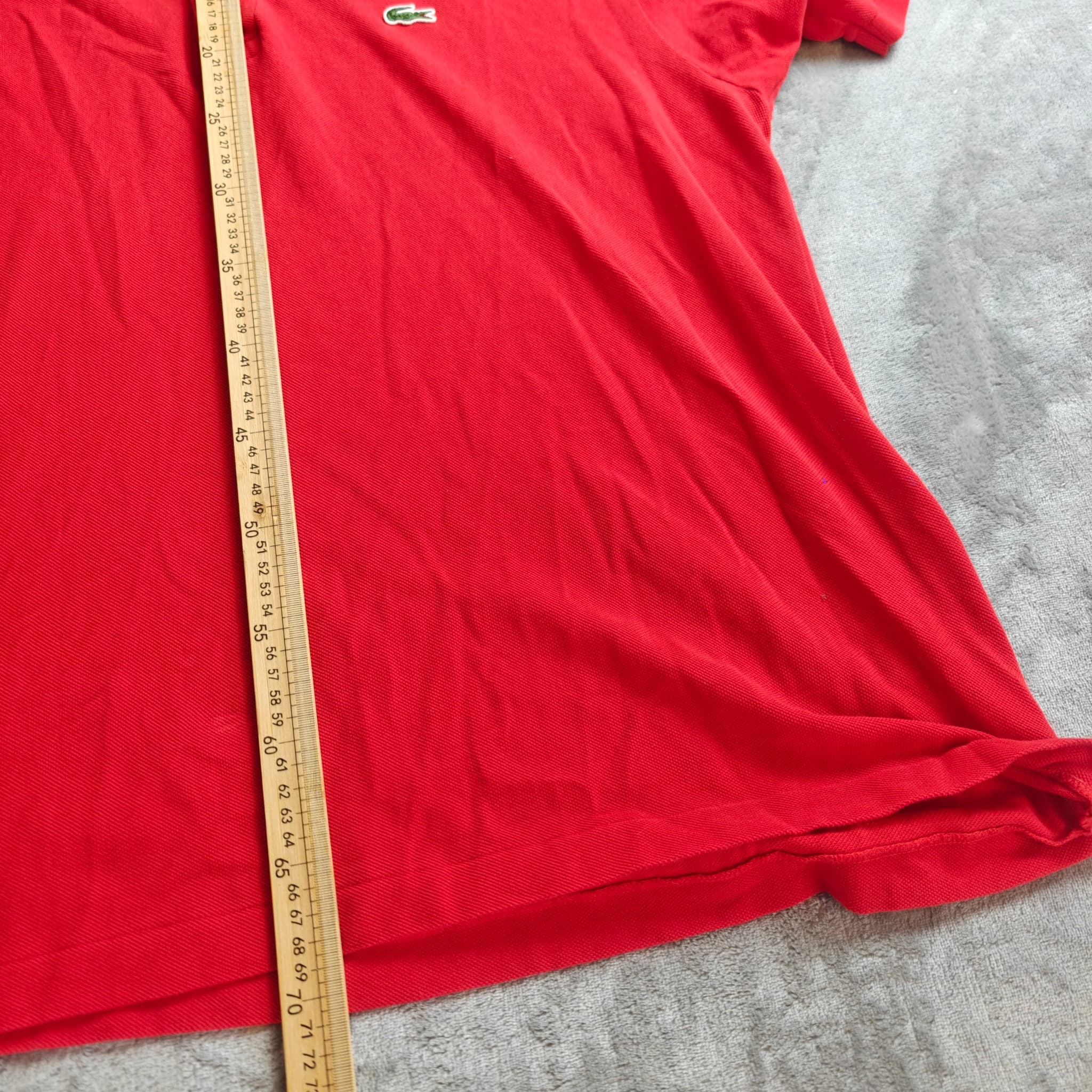 Lacoste Classic Fit L.12.12 Polo Shirt Men's Size 7 Red Cotton — photo 4 of 6