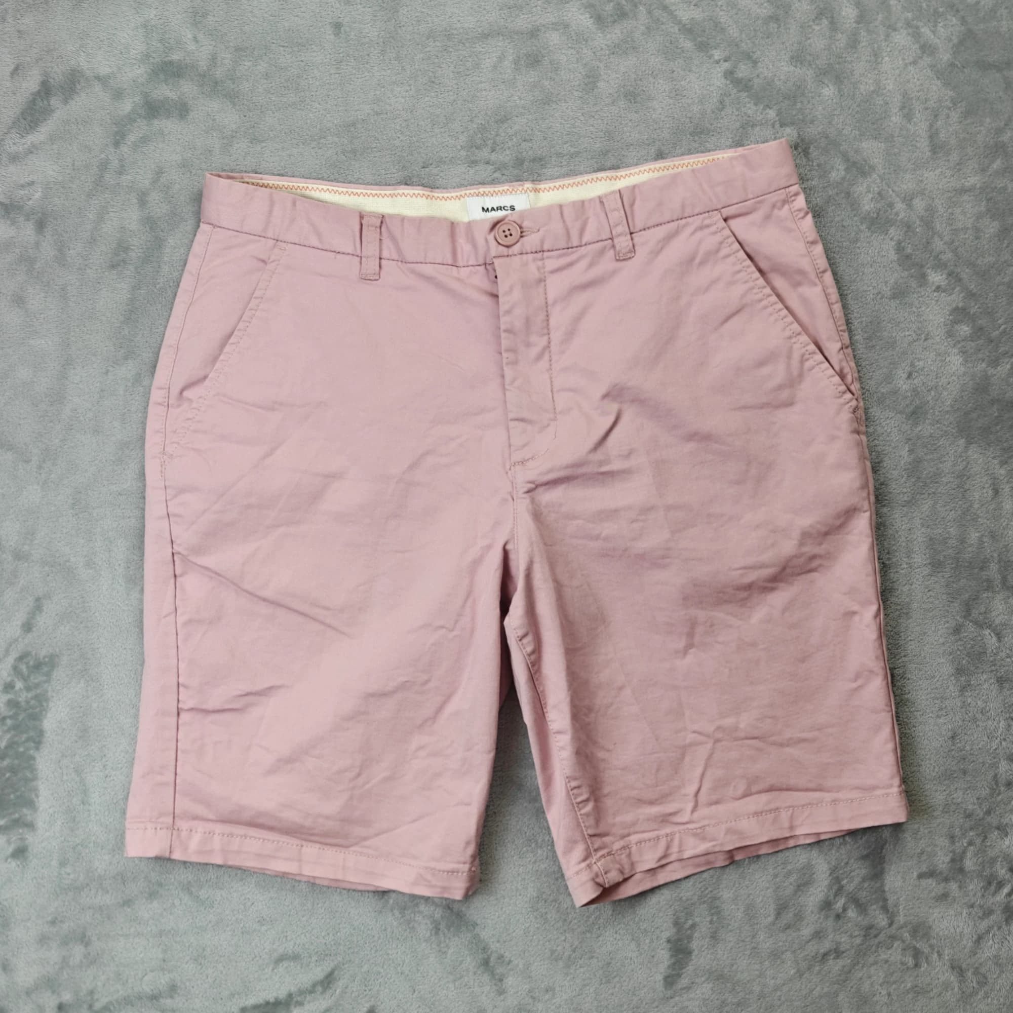 Marcs Chino Shorts Men's Size 32 Pink Salmon Casual Staple — photo 1 of 6