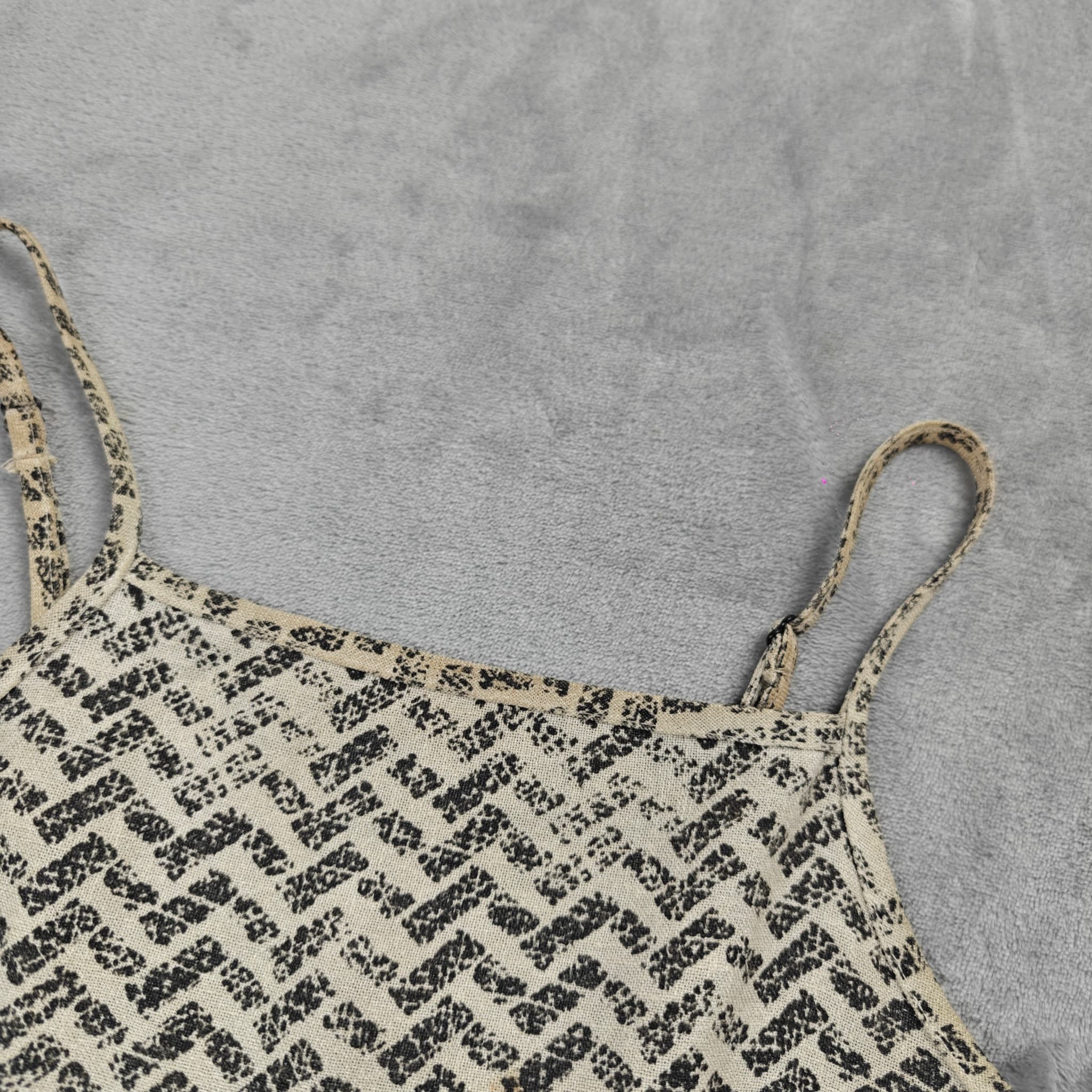 Minkpink Black And White Geometric Print Fringed Mini Dress Size S — photo 2 of 8