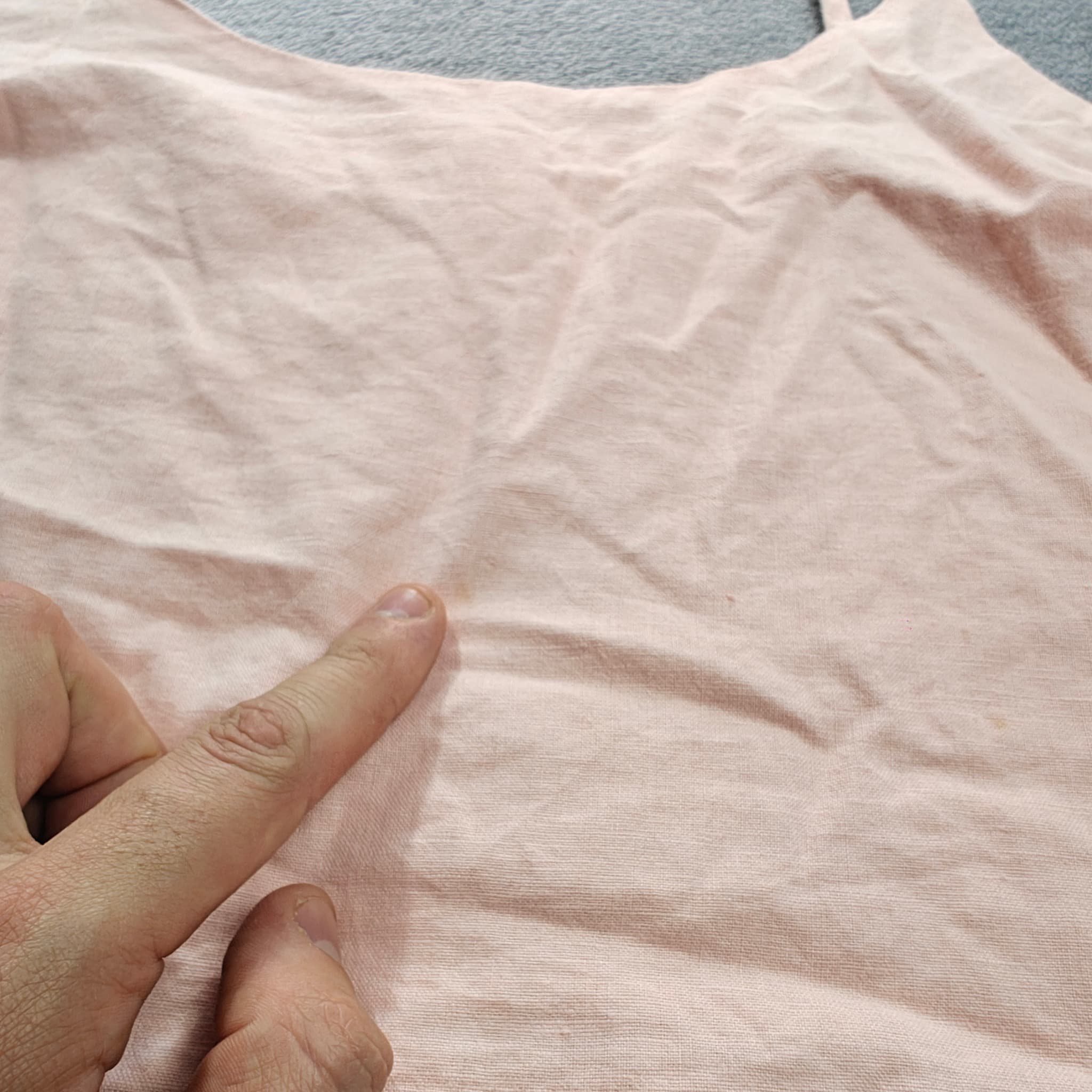 NUDELUCY Women's Linen Blend Spaghetti Strap Camisole Tank Top Size S Pink — photo 3 of 6