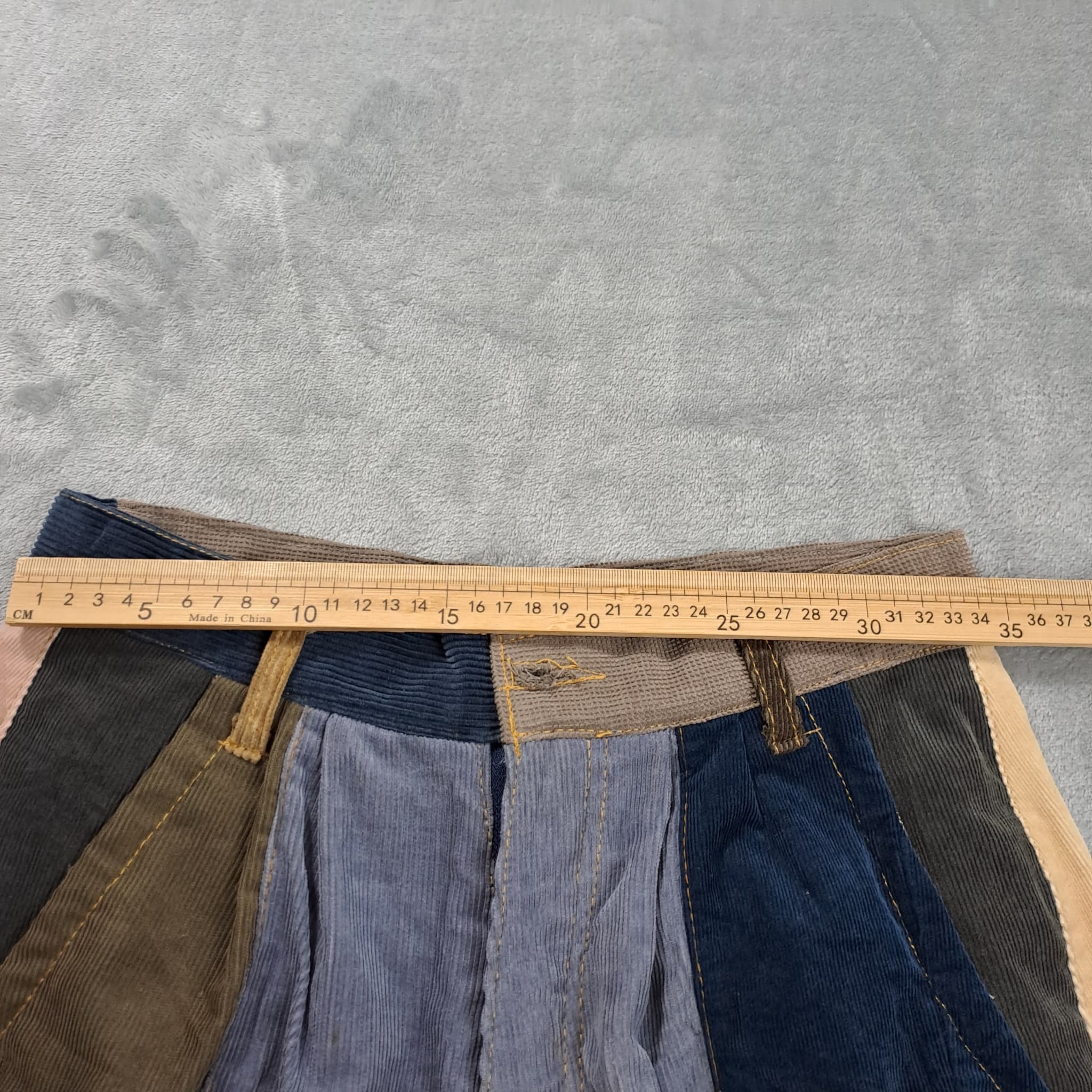 Patchwork Corduroy Pants Multicolor Boho Trousers — photo 2 of 7