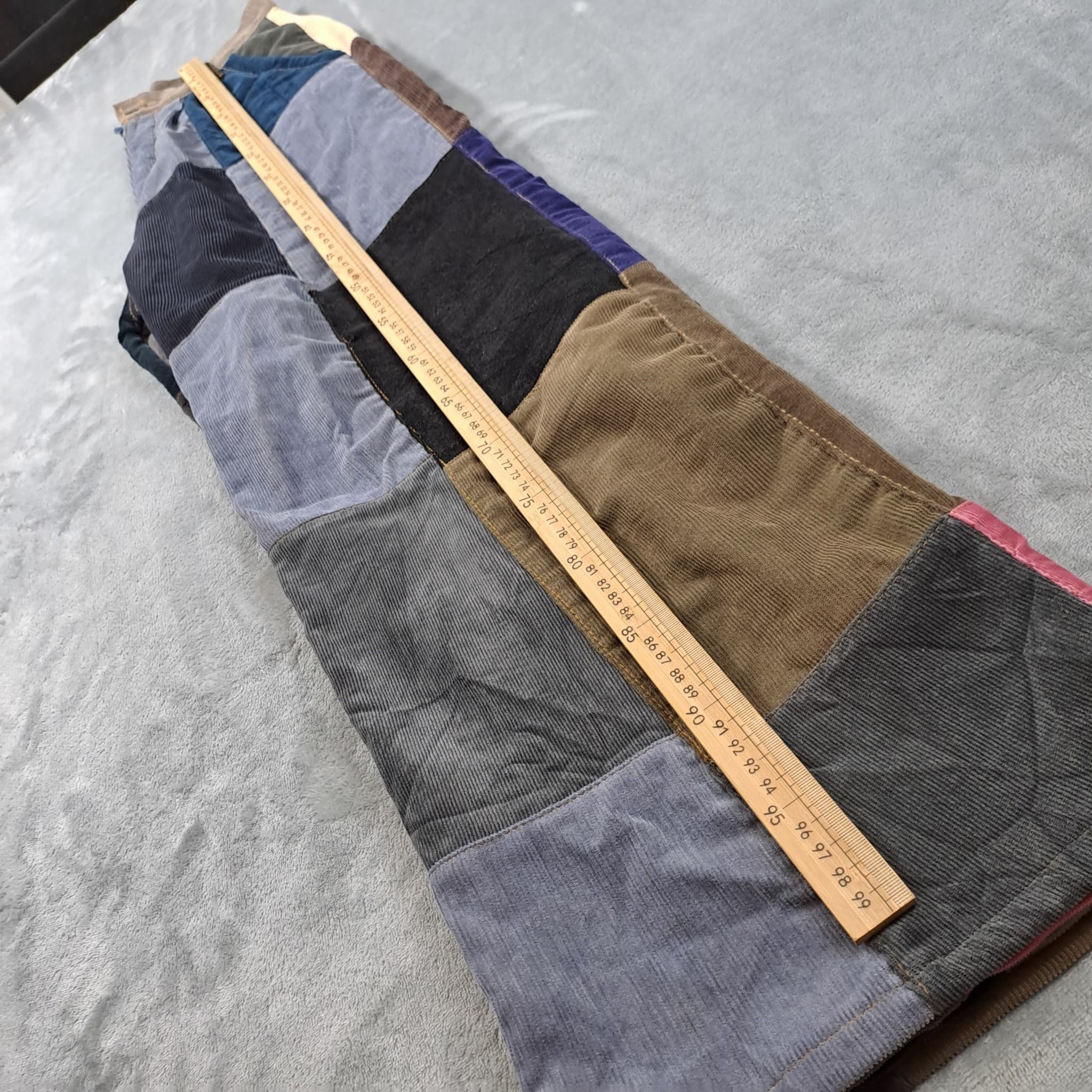 Patchwork Corduroy Pants Multicolor Boho Trousers — photo 4 of 7