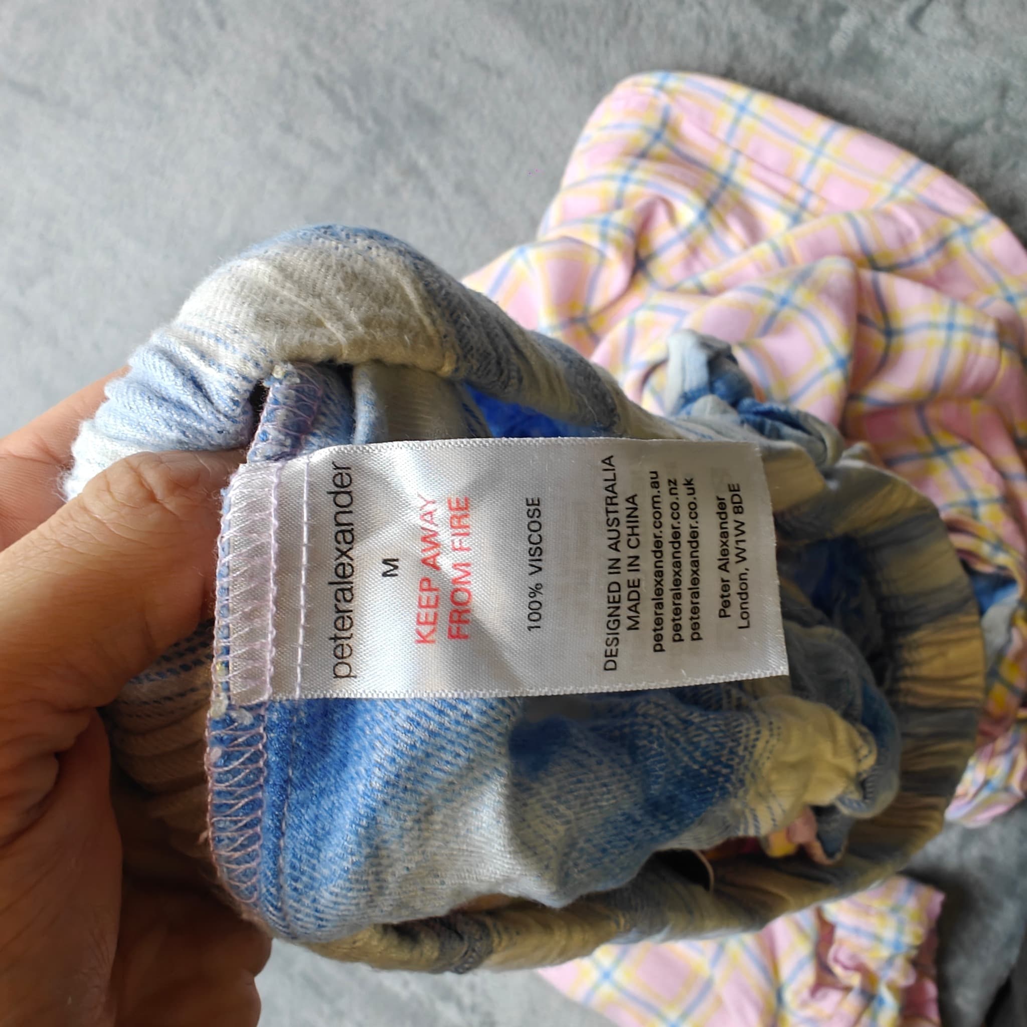 Peter Alexander Plaid Flannel Pajama Pants - Pink & Blue Size M — photo 7 of 7