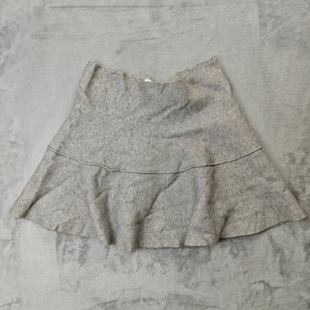 Pink Diamond Knit Flared Mini Skirt Woman's Medium Grey Preppy — photo 1 of 7