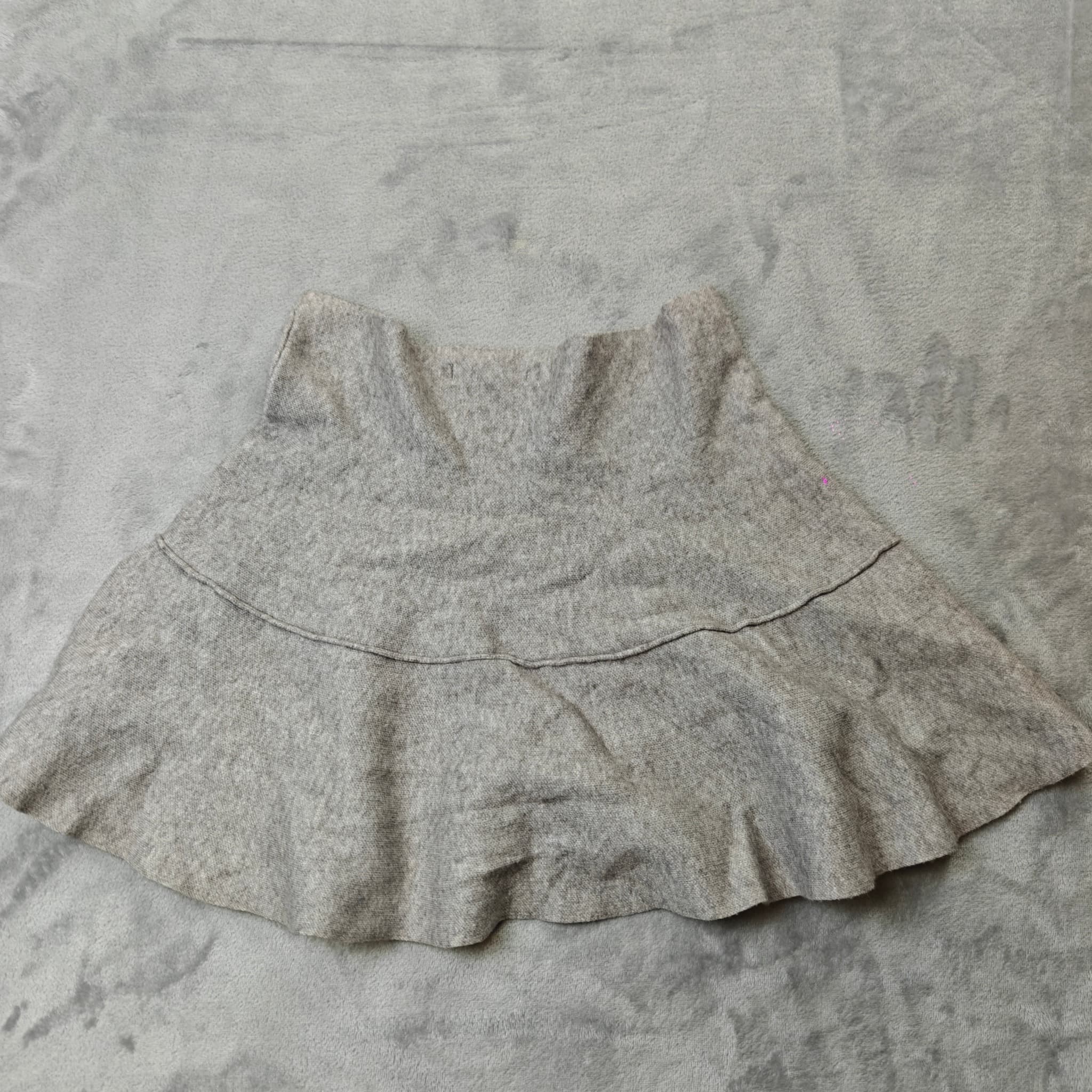 Pink Diamond Knit Flared Mini Skirt Woman's Medium Grey Preppy — photo 7 of 7