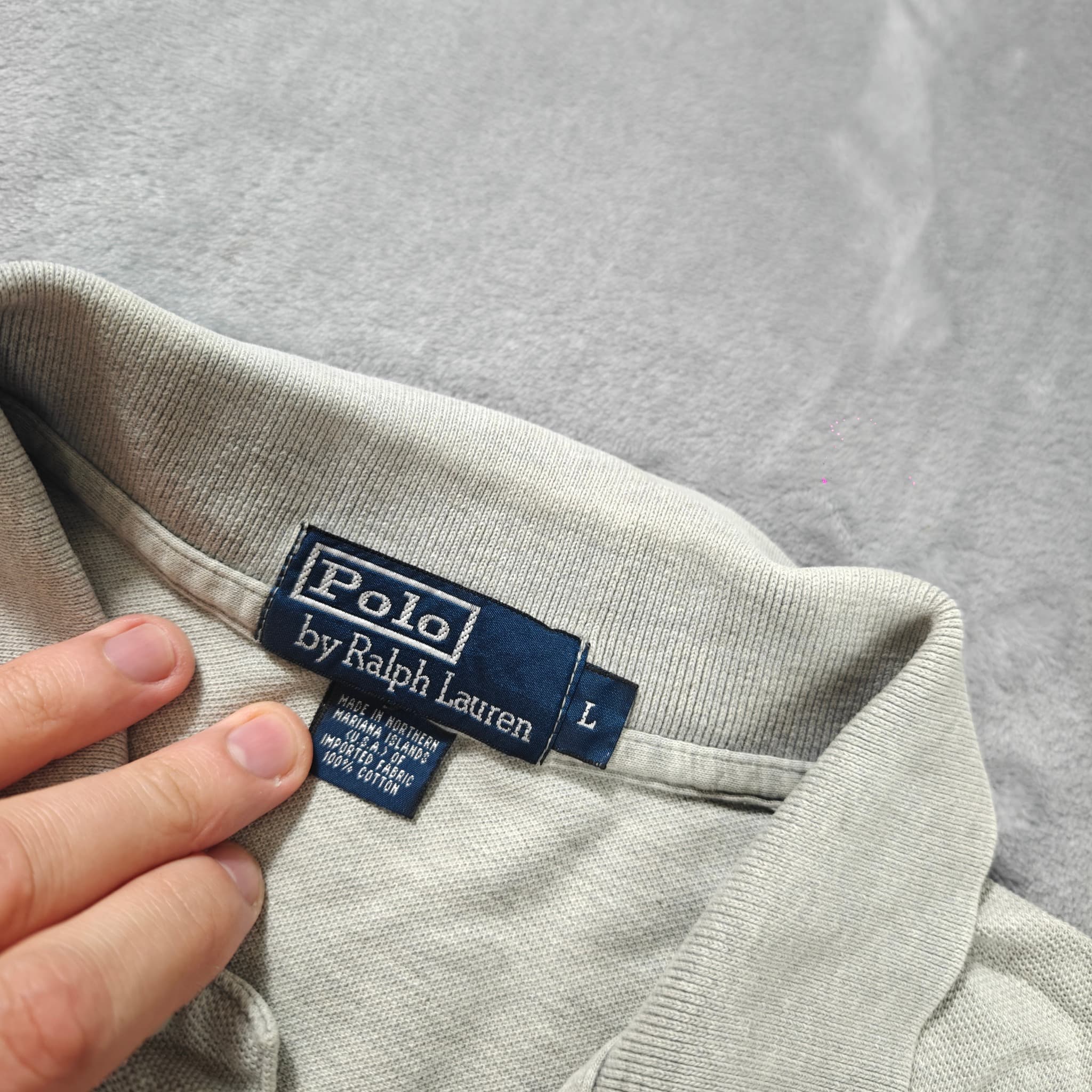 Polo by Ralph Lauren Classic Fit Mesh Polo Shirt Men's Size L Grey — photo 2 of 6