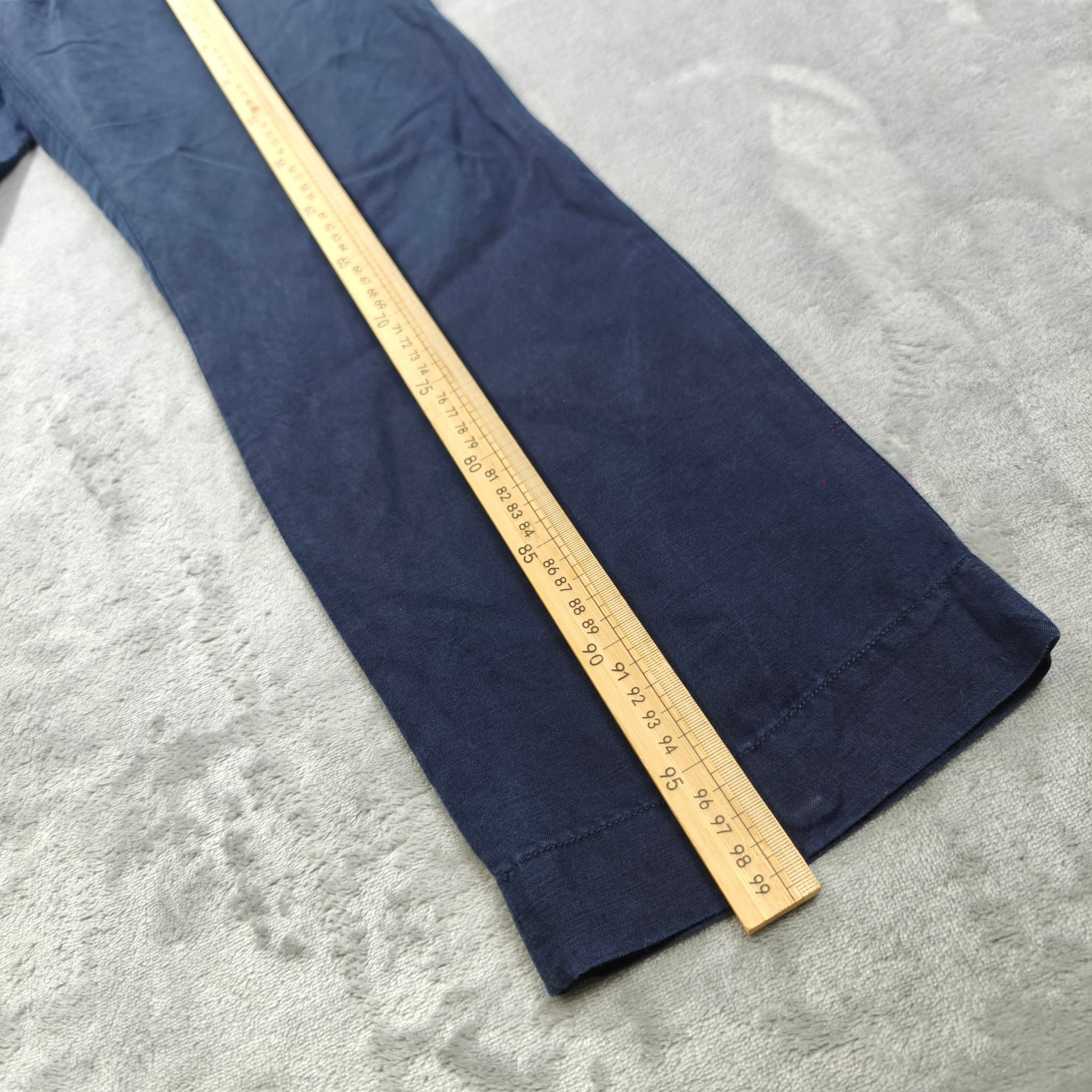 Polo Ralph Lauren Men's Navy Blue Linen Slim Fit Trousers Size 32 — photo 6 of 6
