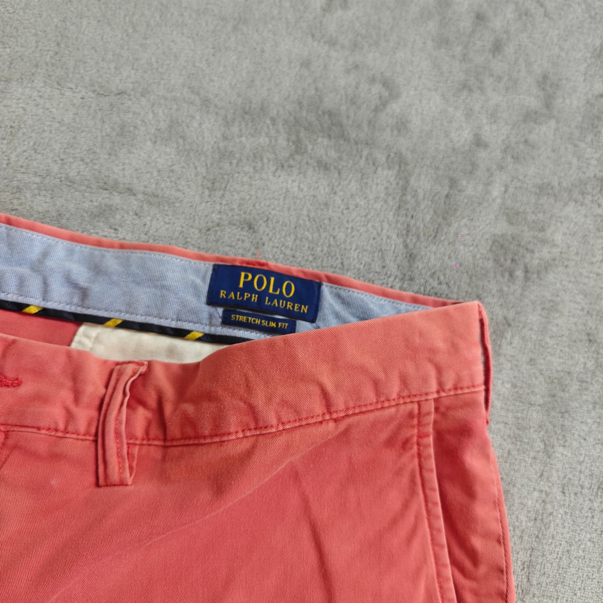 Polo Ralph Lauren Men's Stretch Slim Fit Chino Shorts Salmon Pink Size 38 — photo 2 of 8