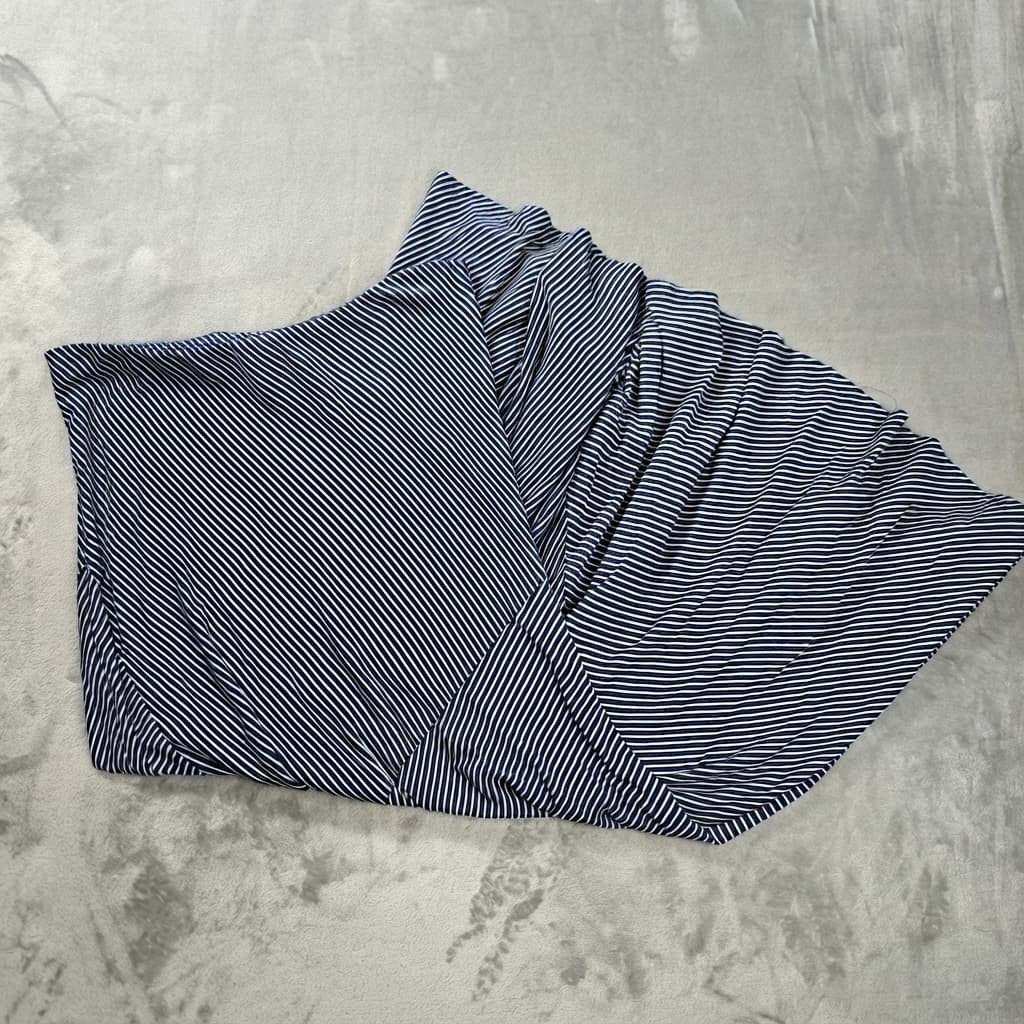 Polo Ralph Lauren Women's Navy & White Striped Midi Skirt Size L — photo 2 of 8