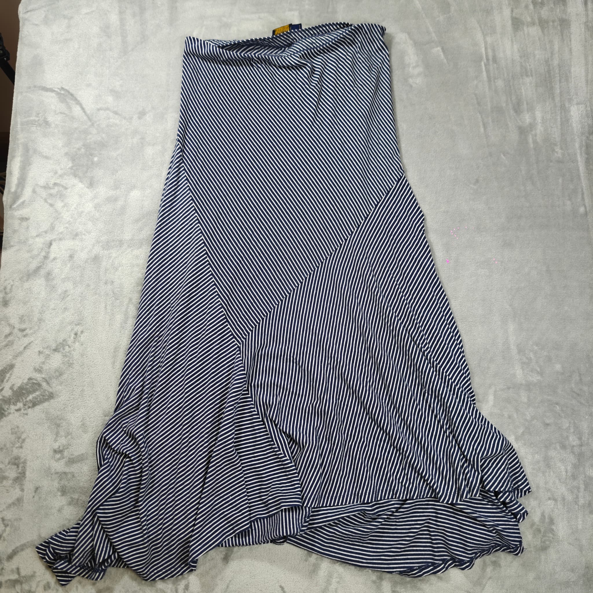 Polo Ralph Lauren Women's Navy & White Striped Midi Skirt Size L — photo 4 of 8