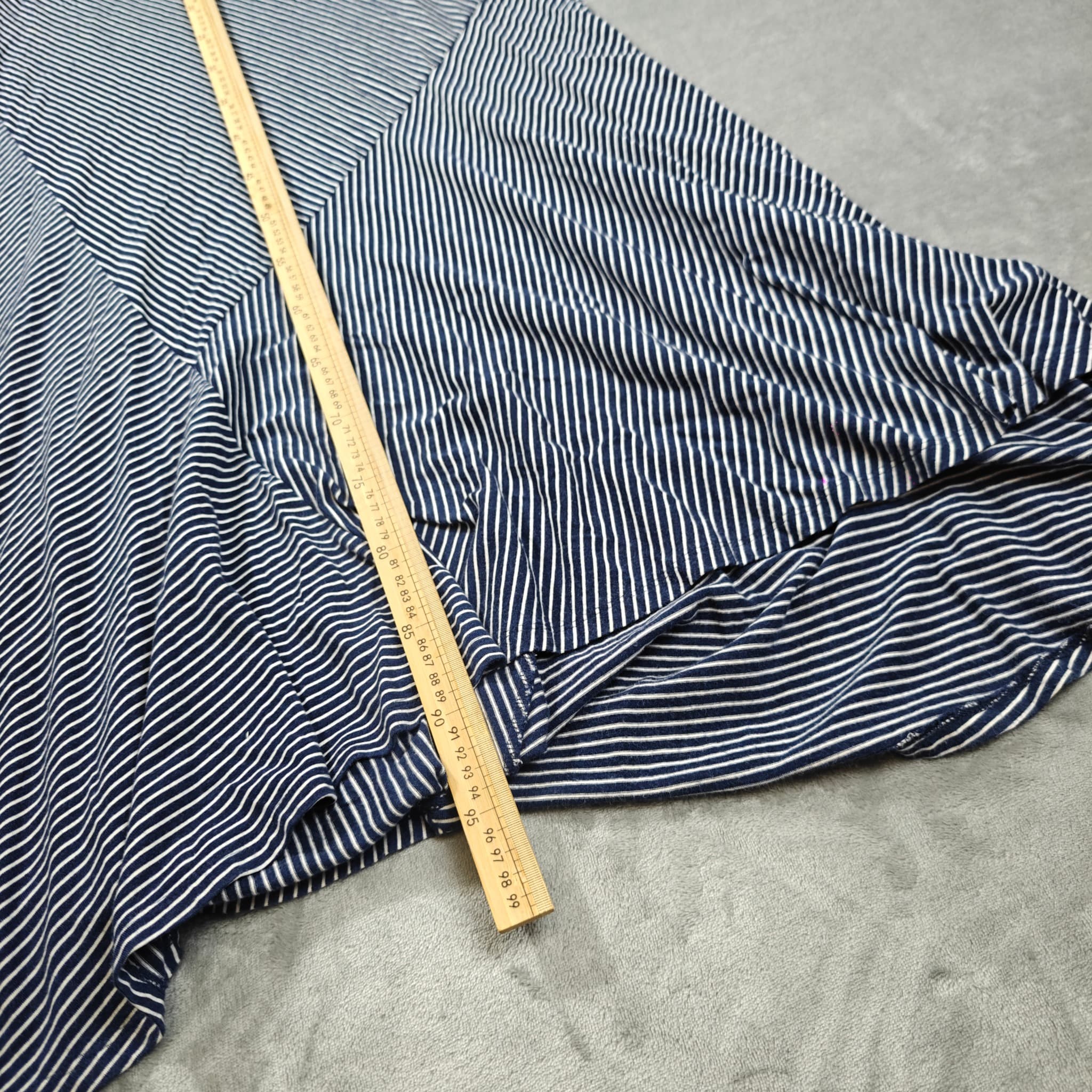 Polo Ralph Lauren Women's Navy & White Striped Midi Skirt Size L — photo 5 of 8