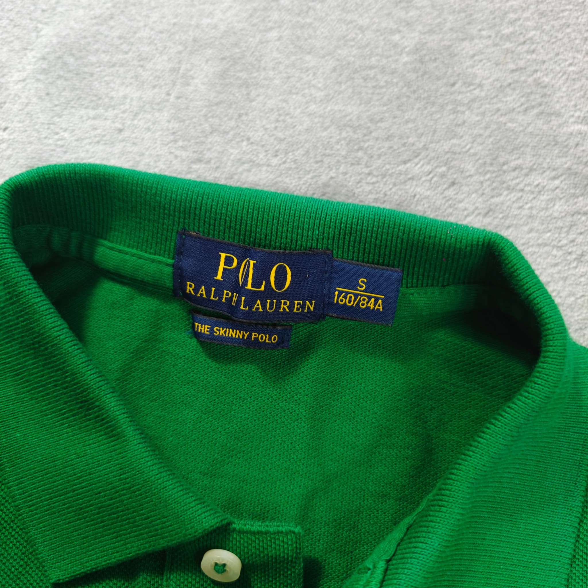Polo Ralph Lauren Women's The Skinny Polo Shirt Green Purple Logo Size S — photo 2 of 6
