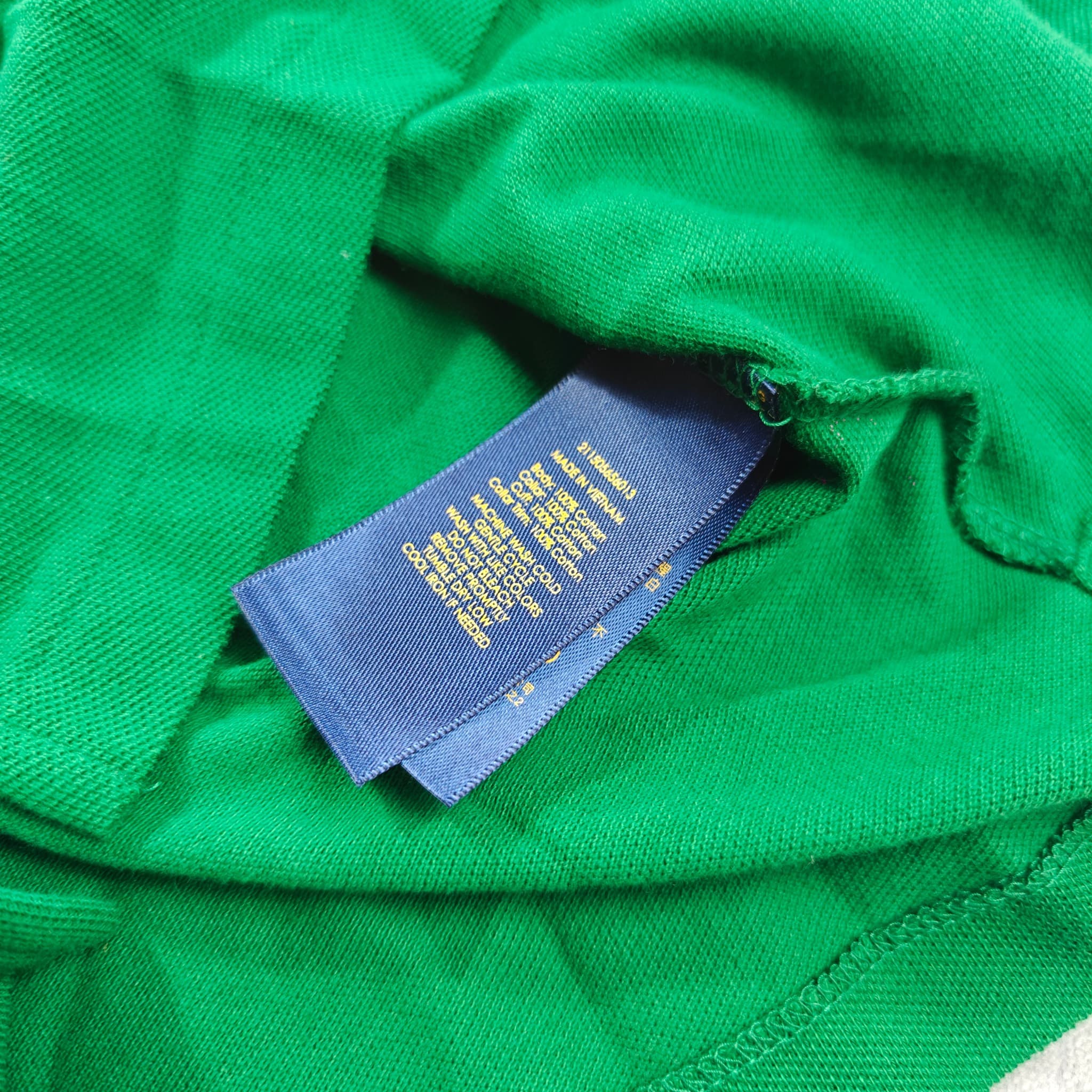 Polo Ralph Lauren Women's The Skinny Polo Shirt Green Purple Logo Size S — photo 5 of 6