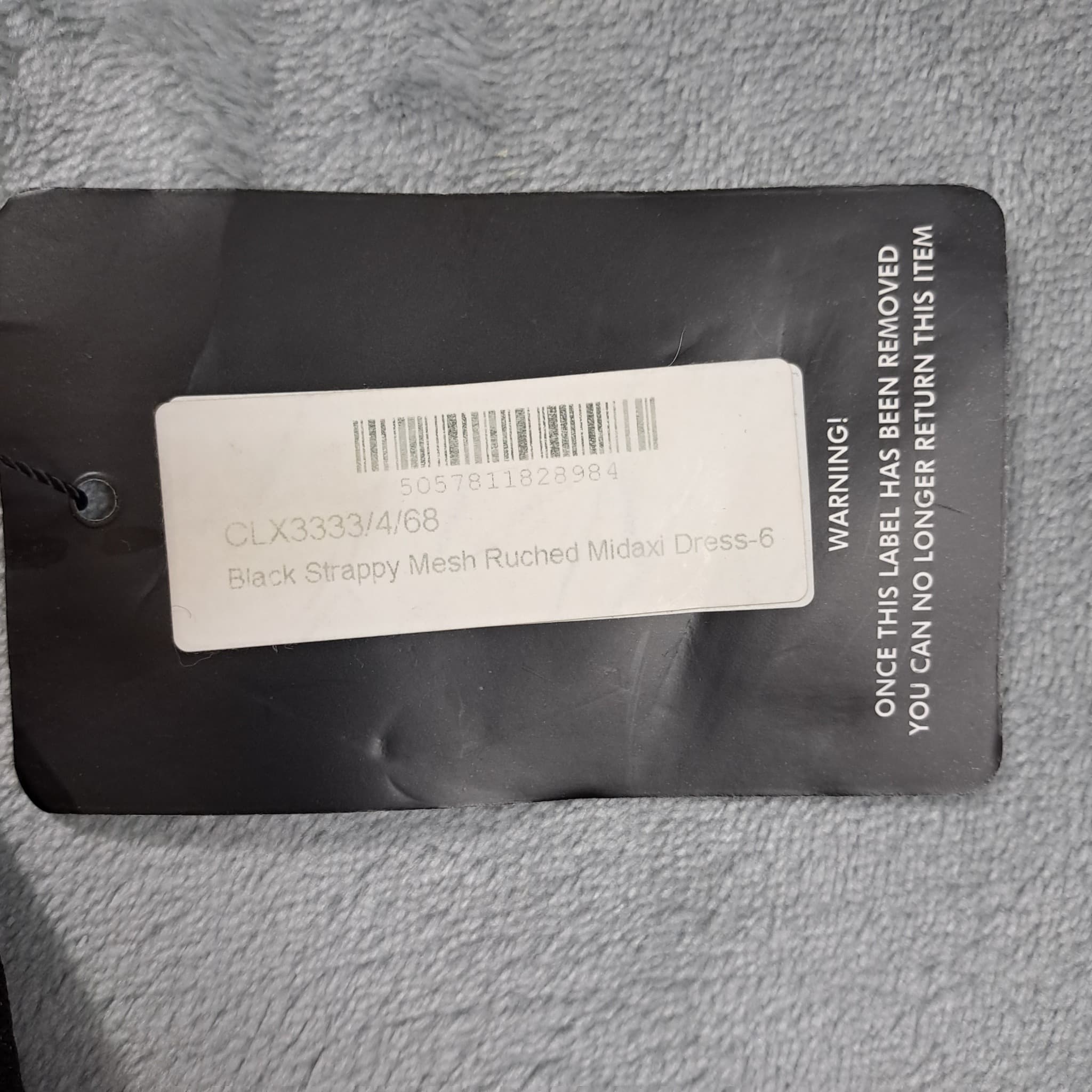 PrettyLittleThing Black Ruched Mesh Midaxi Dress Size 6 — photo 4 of 5