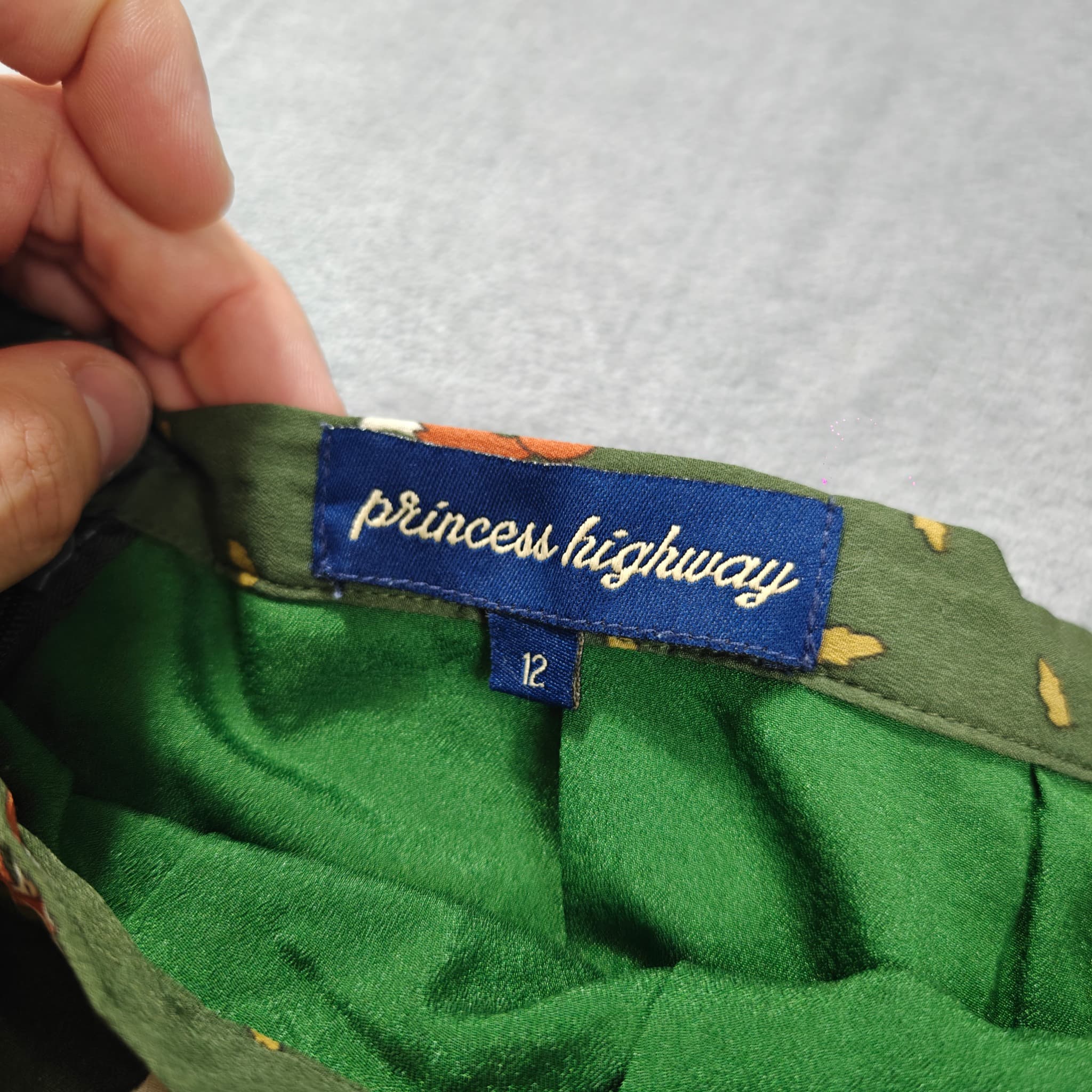 Princess Highway Green Fox Print A-Line Skirt Size 12 — photo 3 of 6
