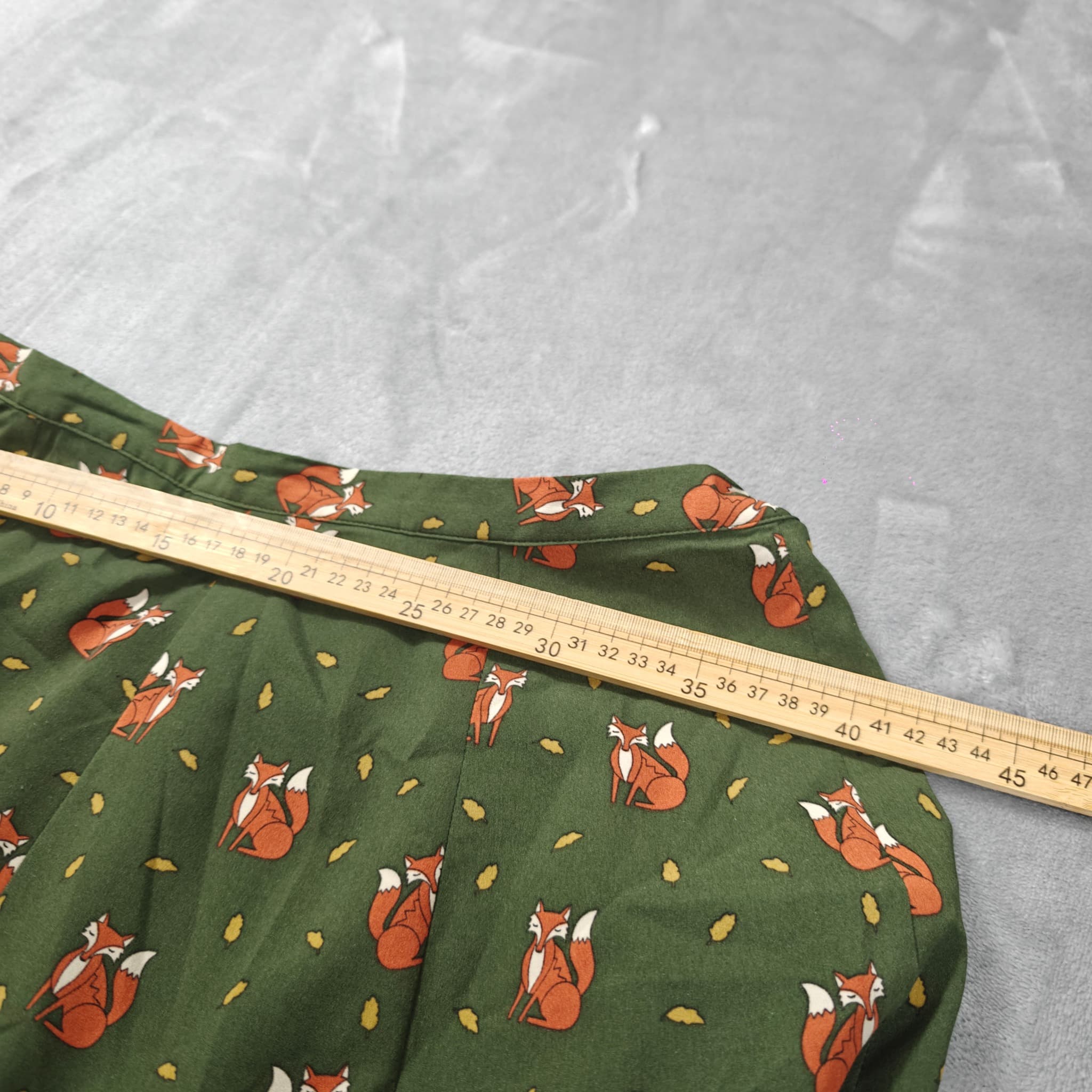 Princess Highway Green Fox Print A-Line Skirt Size 12 — photo 6 of 6
